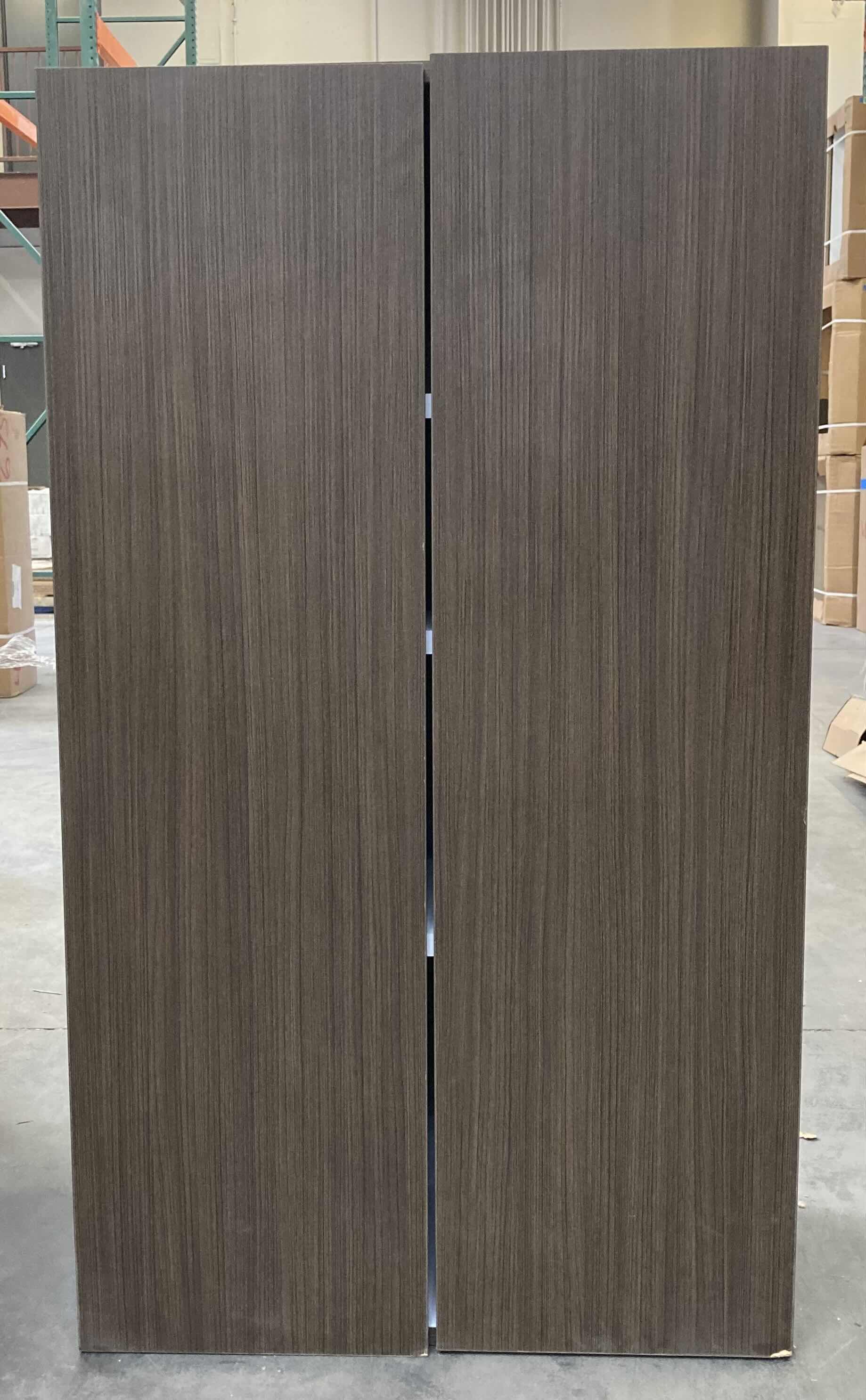 View 1 of LEEDO MIDNIGHT TEAK 2 DOOR 3 SHELF WALL CABINET 24” X 12” H42”