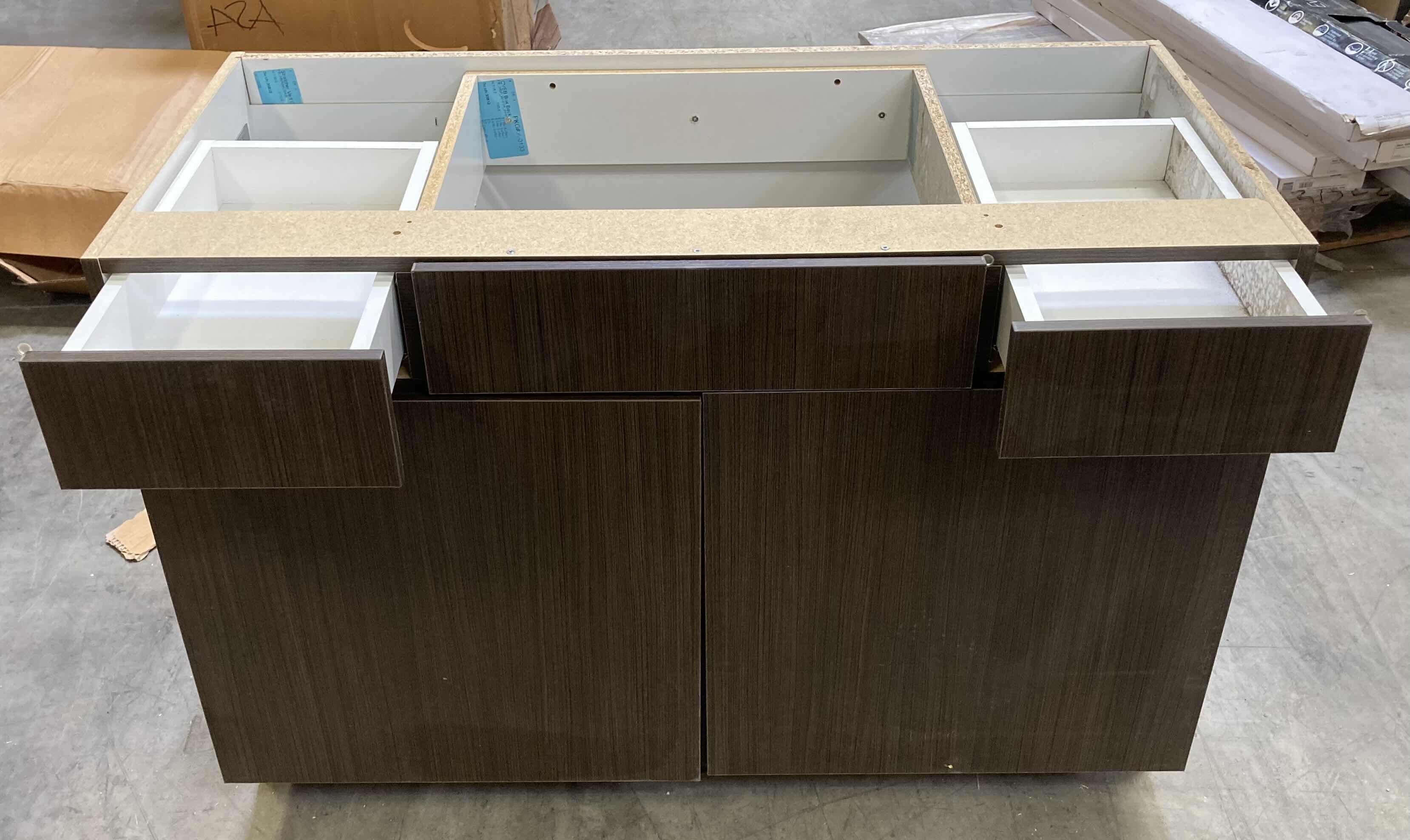 Photo 1 of LEEDO MIDNIGHT TEAK 2 DOOR 2 DRAWER VANITY SINK BASE CABINET 45” X 21” H31.5”