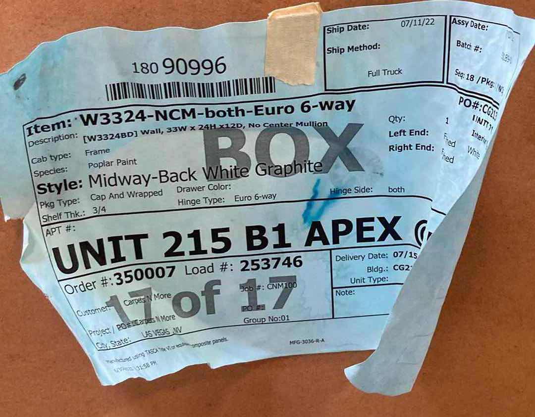 Photo 1 of LEEDO MIDWAY WHITE GRAPHITE 2 DOOR 1 SHELF WALL CABINET 33” X 12” H24”