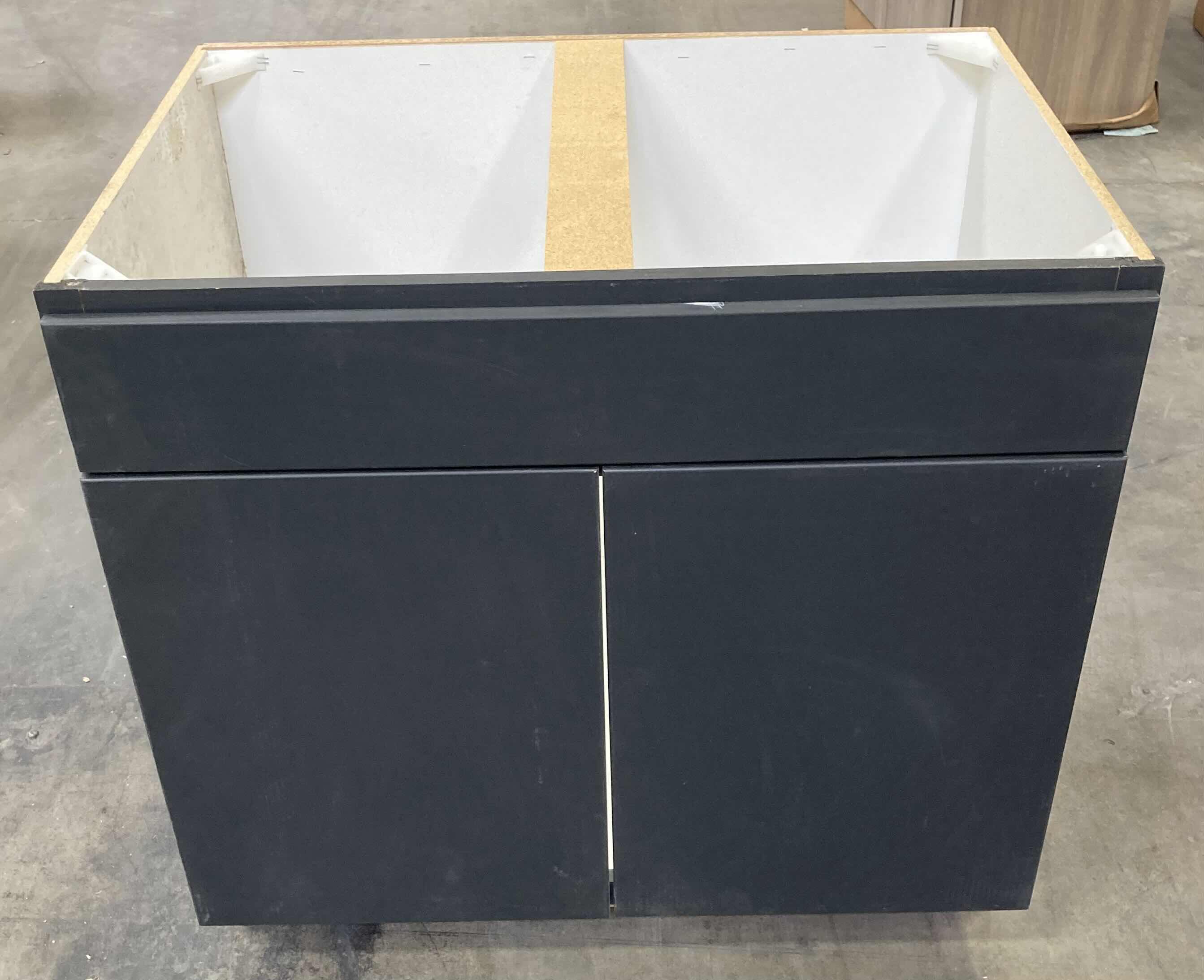 Photo 1 of LEEDO MIDWAY WHITE CHARCOAL 2 DOOR SINK BASE CABINET 36” X 24” H34.5”