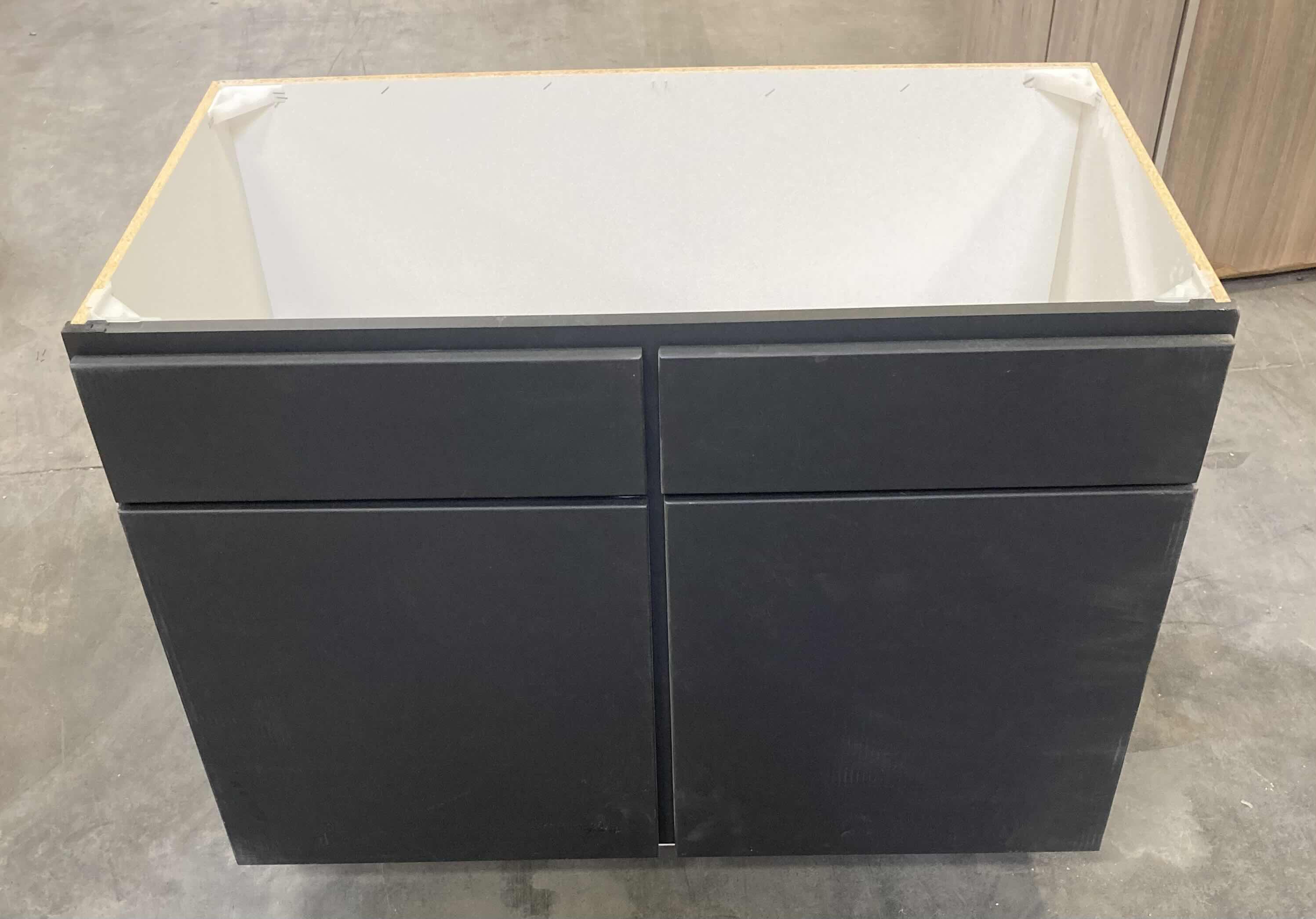 Photo 1 of LEEDO MIDWAY WHITE CHARCOAL 2 DOOR VANITY SINK BASE 39” X 21” H31.5”