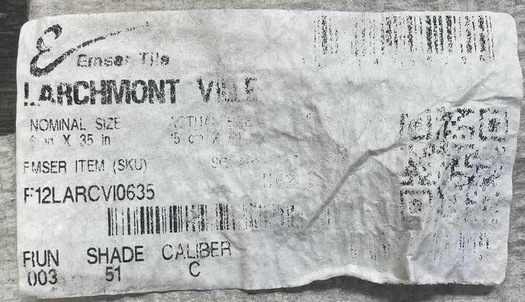 Photo 1 of EMSER TILE LARCHMONT RUE WOOD FINISH MATTE PORCELAIN TILE 6” X 35” (11.62SQFT PER CASE/21CASES APPROX 244.02SQFT TOTAL) READ NOTES