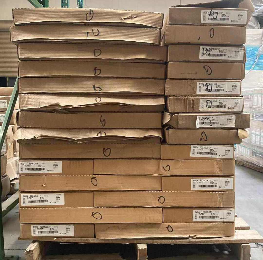 Photo 1 of DALTILE REVOTILE BRUSHED GREY FINISH SNAP IN CLICK MATTE CERAMIC TILE 12” X 24” (9.6SQFT PER CASE/55CASES APPROX 528SQFT TOTAL) READ NOTES