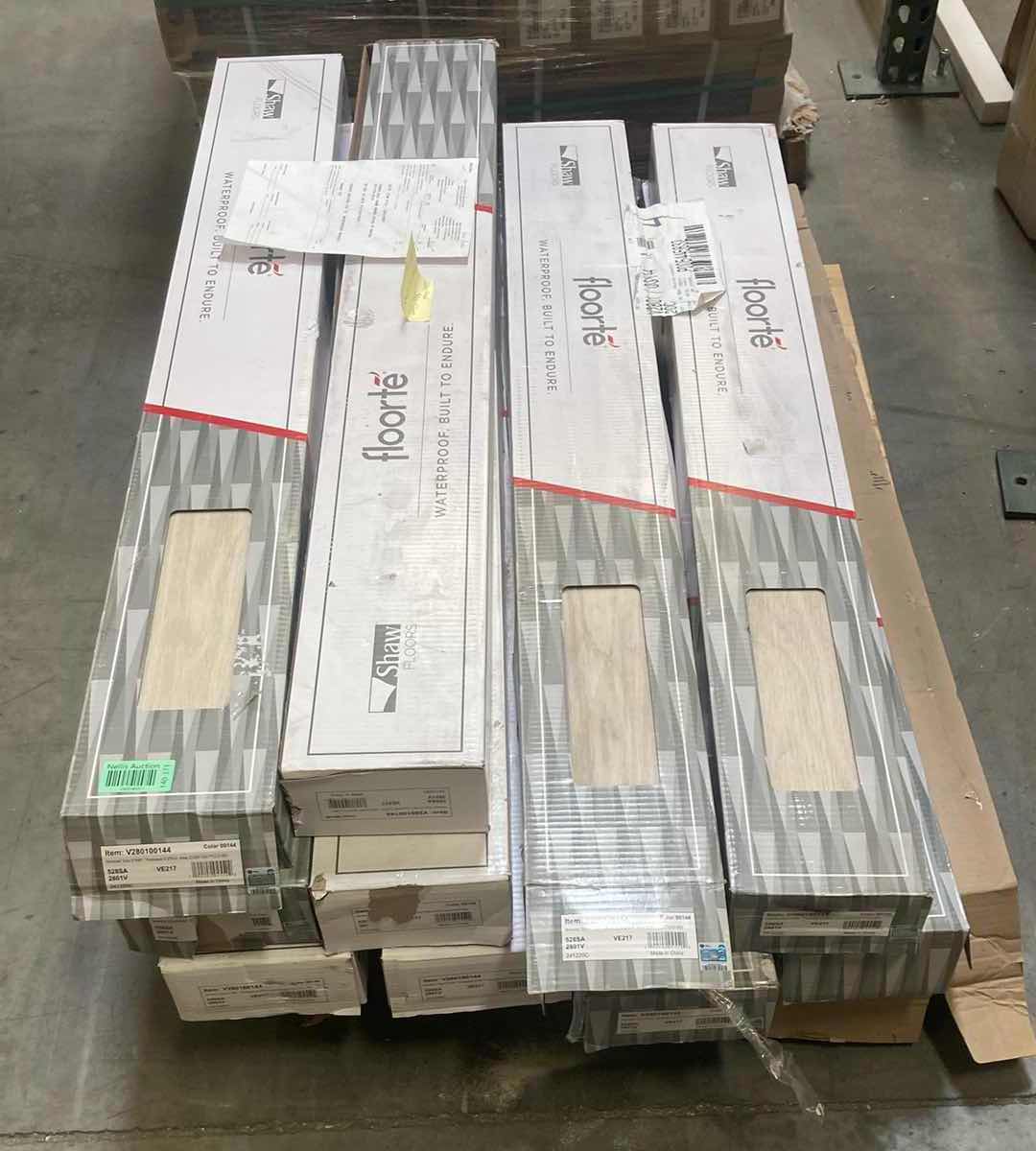 Photo 1 of SHAW PALATINO MAJESTIC WOOD FINISH GLUE DOWN VINYL PLANK FLOORING 6” X 48” (23.637SQFT PER CASE/10CASES APPROX 236.37SQFT TOTAL) READ NOTES