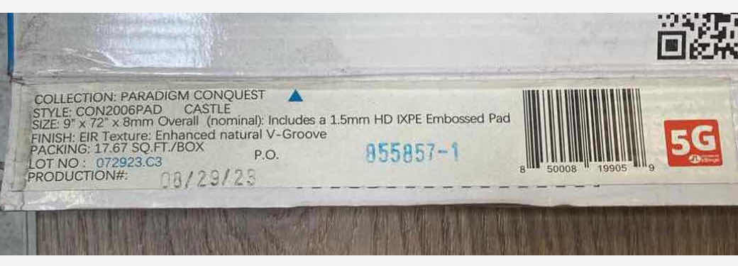 Photo 1 of PARADIGM FLOORING PARADIGM CONQUEST COLLECTION CASTLE WOOD FINISH SNAP IN CLICK VINYL PLANK FLOORING 9” X 72” (17.67SQFT PER CASE/12CASES APPROX 212.04SQFT TOTAL) READ NOTES