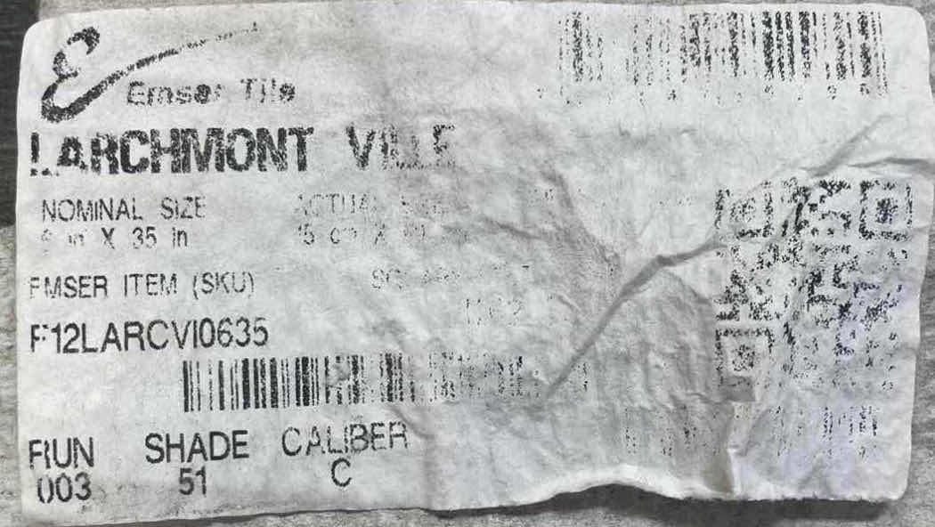 Photo 1 of EMSER TILE LARCHMONT RUE WOOD FINISH MATTE PORCELAIN TILE 6” X 35” (11.62SQFT PER CASE/21CASES APPROX 244.02SQFT TOTAL) READ NOTES