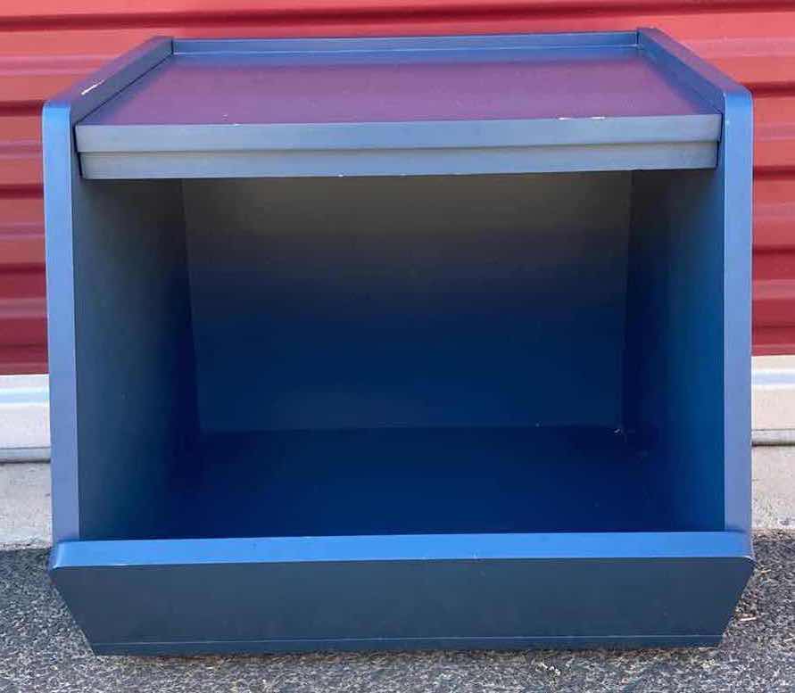 View 1 of CRATE & BARREL BLUE BOX STORAGEPALOOZA 18.5” X 20” H17.25”