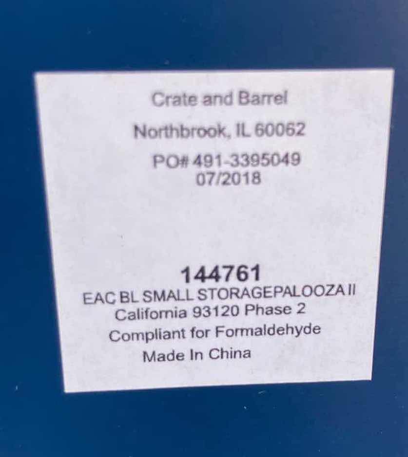 View 5 of CRATE & BARREL BLUE BOX STORAGEPALOOZA 18.5” X 20” H17.25”
