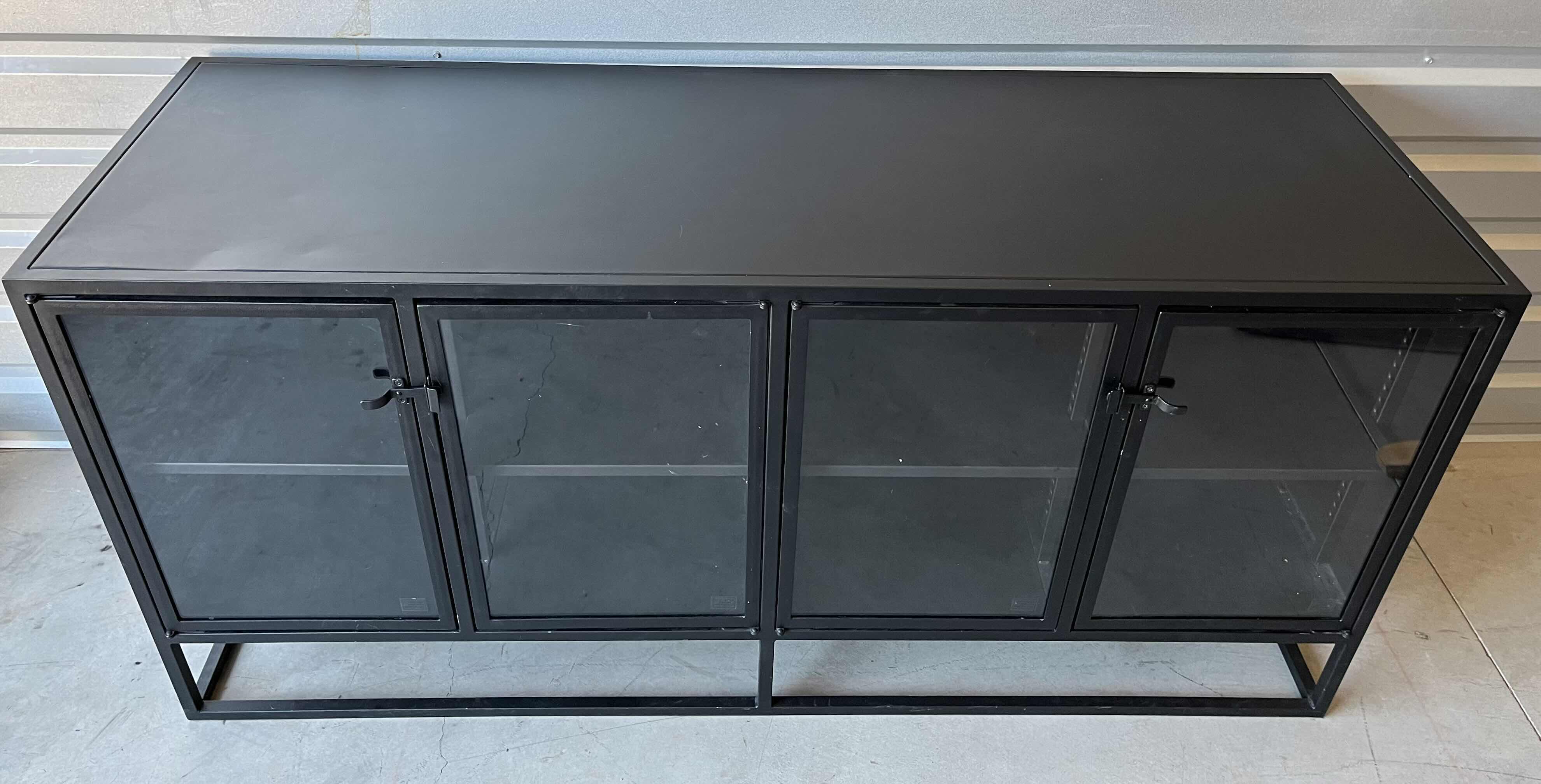 Photo 1 of CRATE & BARREL BLACK METAL FINISH CASEMENT LARGE SIDEBOARD 66” X 23” H31”