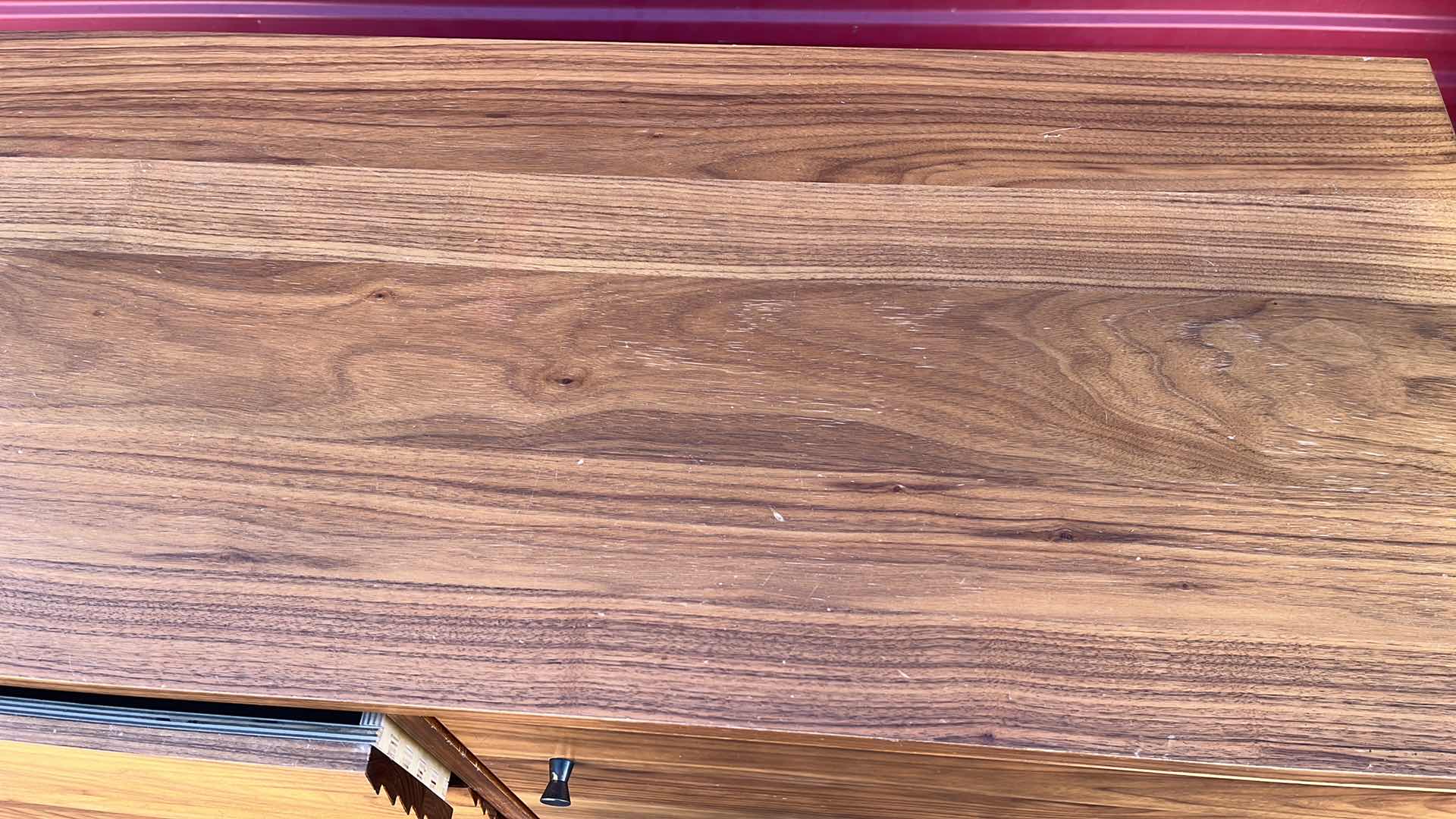 Photo 1 of ROOM & BOARD ADRIAN WALNUT FINISH WOOD 3 DRAWER STORAGE CABINET 54” X 18” H33