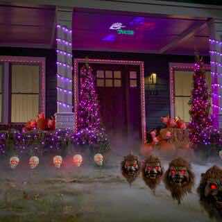 Photo 1 of 2-PACK HOME ACCENTS HOLIDAY 100L PURPLE TO ORANGE CONCAVE COLOR CHANGING LED LIGHTS