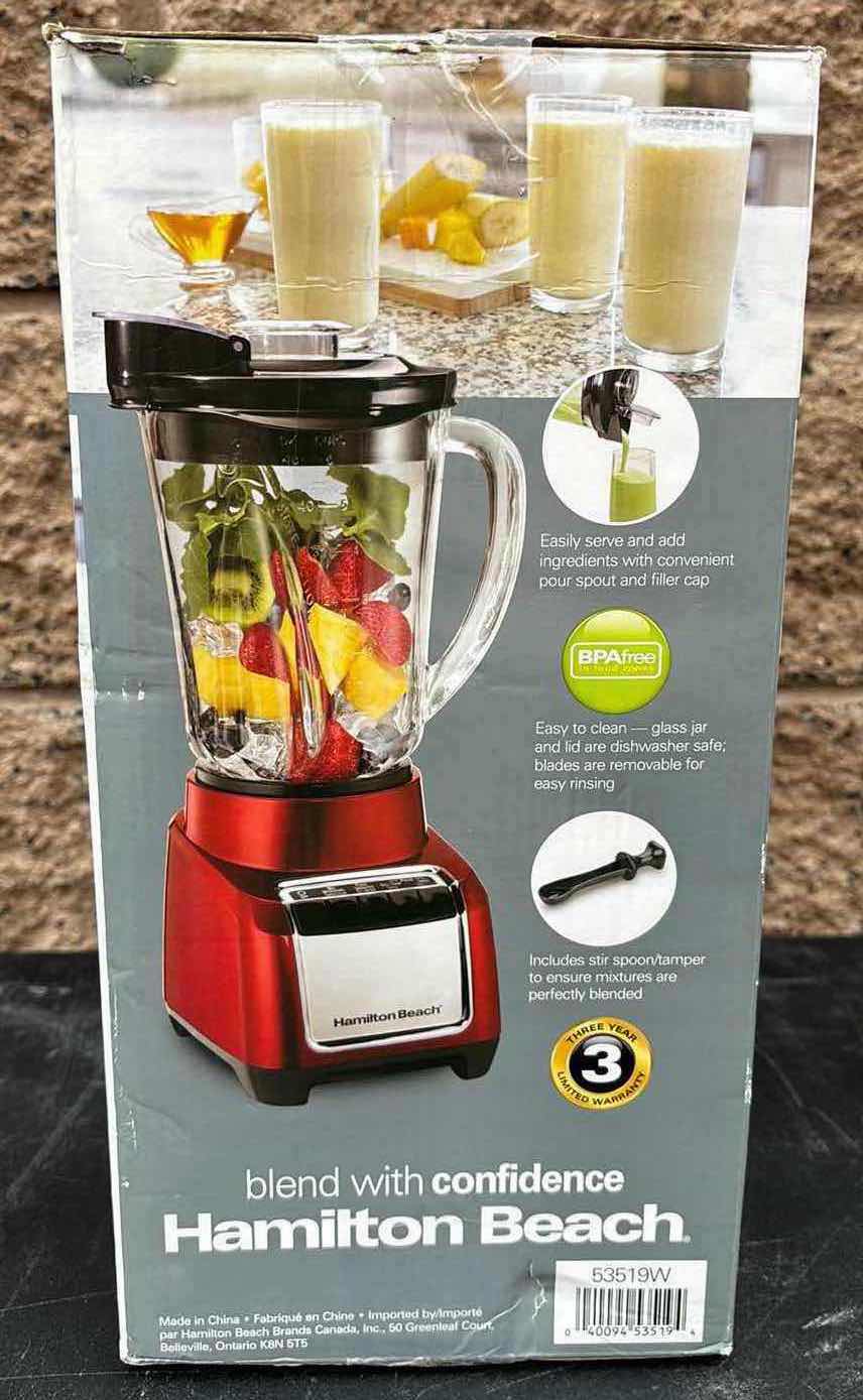 Photo 1 of NEW HAMILTON BEACH WAVE ACTION BLENDER (700 WATTS, 6 CUP CAPACITY, #53519W)