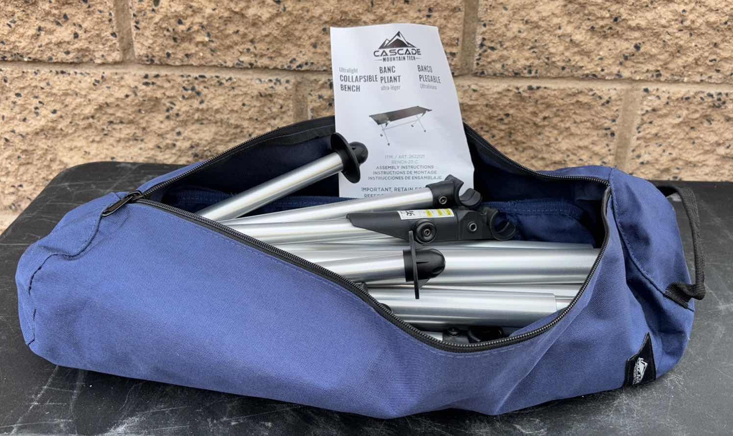 Photo 1 of CASCADE MOUNTAIN TECH ULTRALIGHT 2-PERSON COLLAPSIBLE BENCH