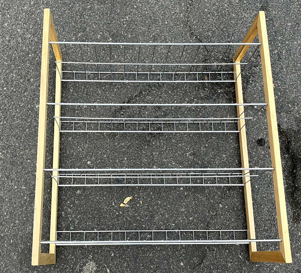 Photo 1 of 4-TIER BROWN PINE SHOE RACK