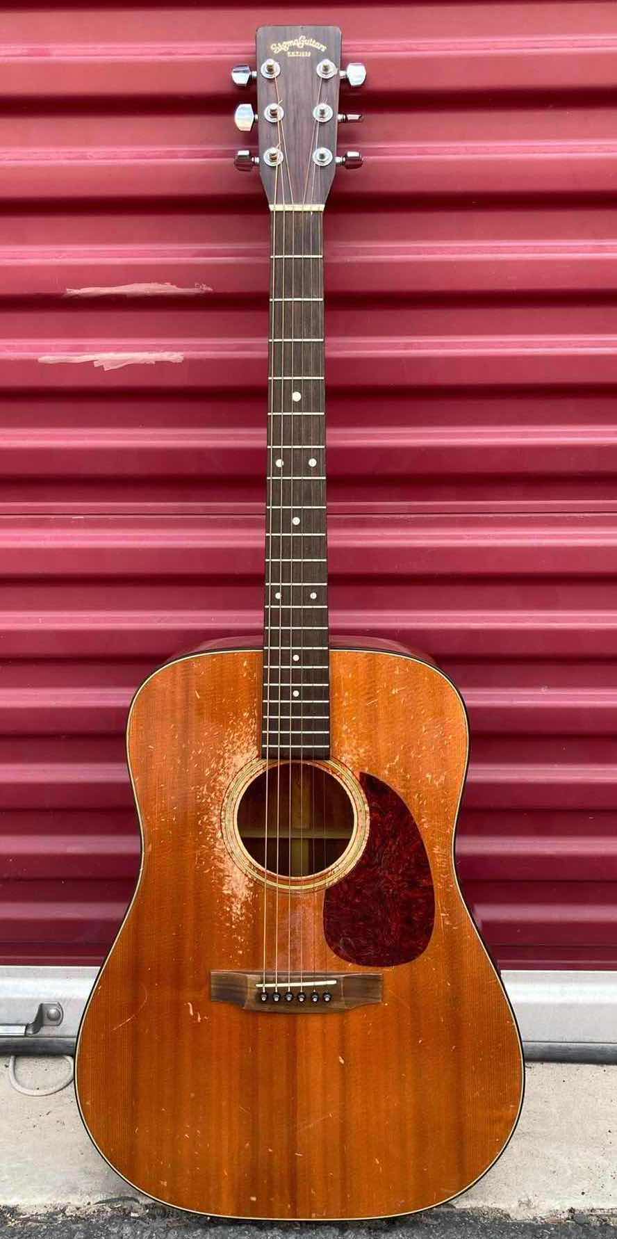 Photo 1 of SIGMA GUITARS SDM-18 DREADNAUGHT ACOUSTIC GUITAR W FABRIQUE CANADA BLACK HARD SHELL CASE