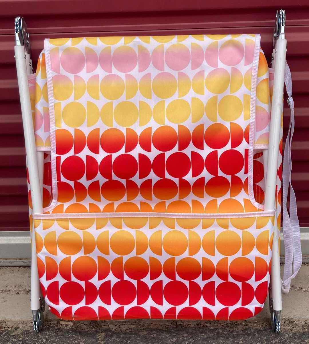 Photo 4 of SUN SQUAD GEO GRADIENT PRINT FOLDING BEACH LOUNGER 21.97” X 73.25” H9.25”