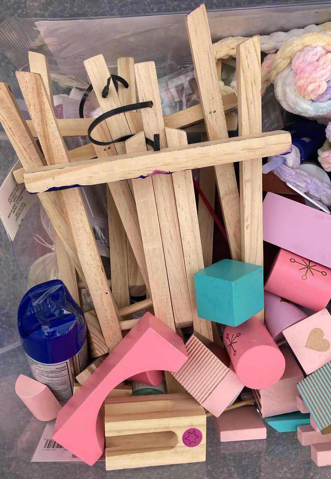 Photo 1 of CONTENTS OF TOTE- CRAFTING ACCESSORIES (STORAGE TOTE INCLUDED)