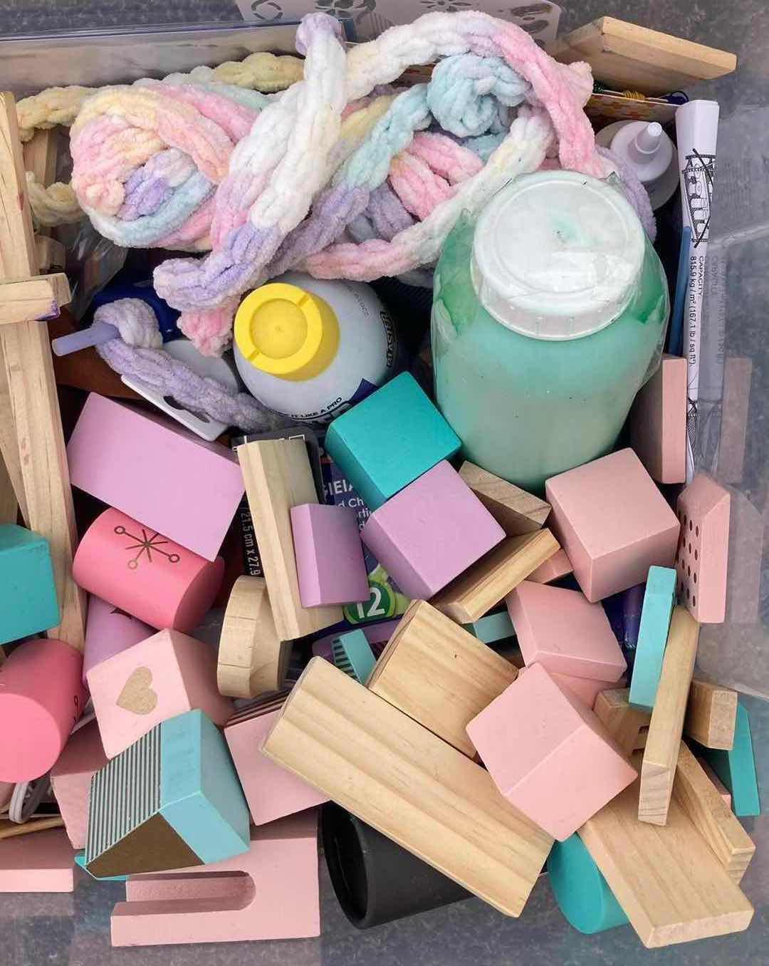 Photo 1 of CONTENTS OF TOTE- CRAFTING ACCESSORIES (STORAGE TOTE INCLUDED)