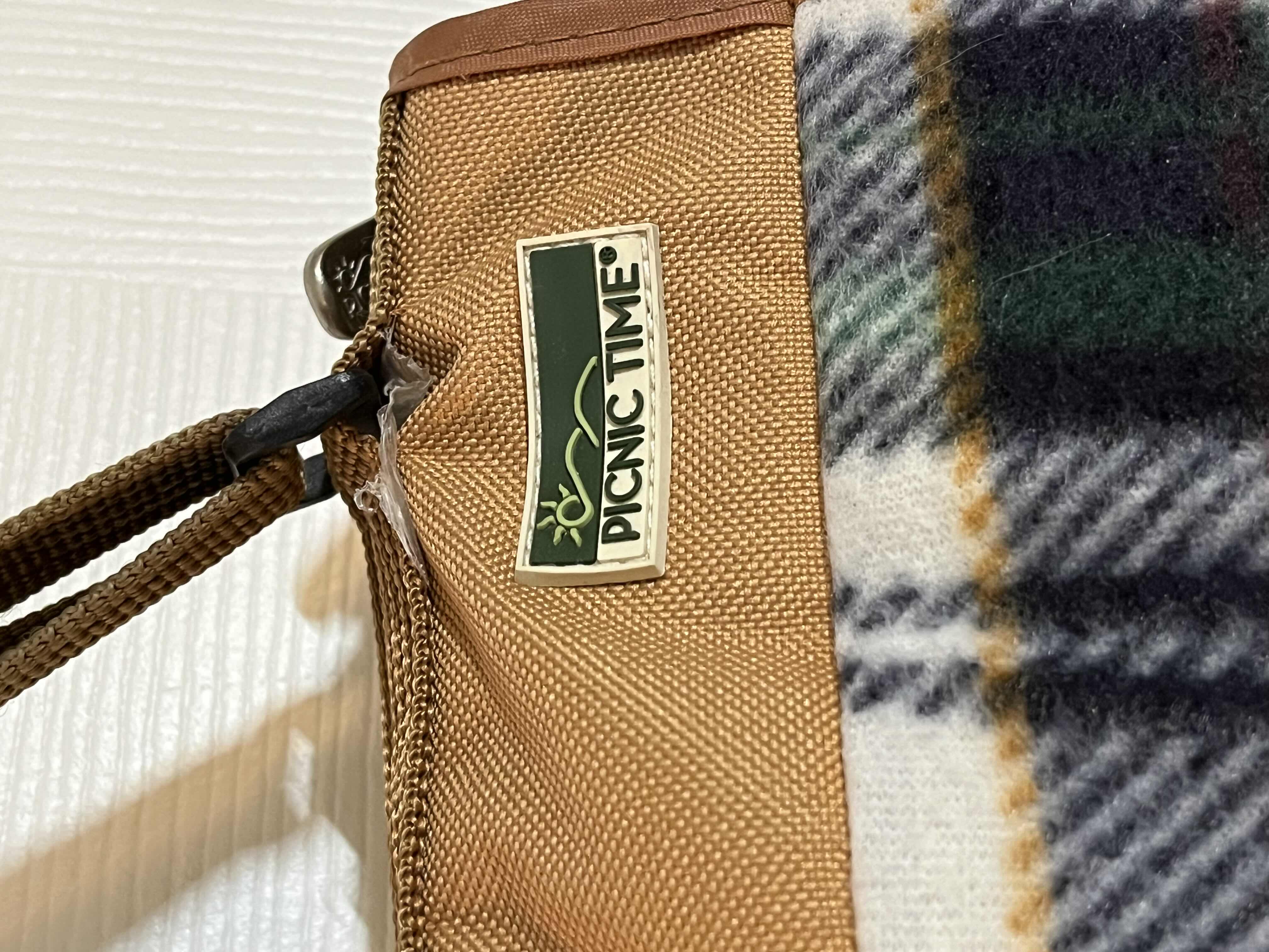 Photo 1 of PICNIC TIME WATER RESISTANT OUTDOOR XL ENGLISH PLAID BLANKET TOTE 5.9’ X 6.5’