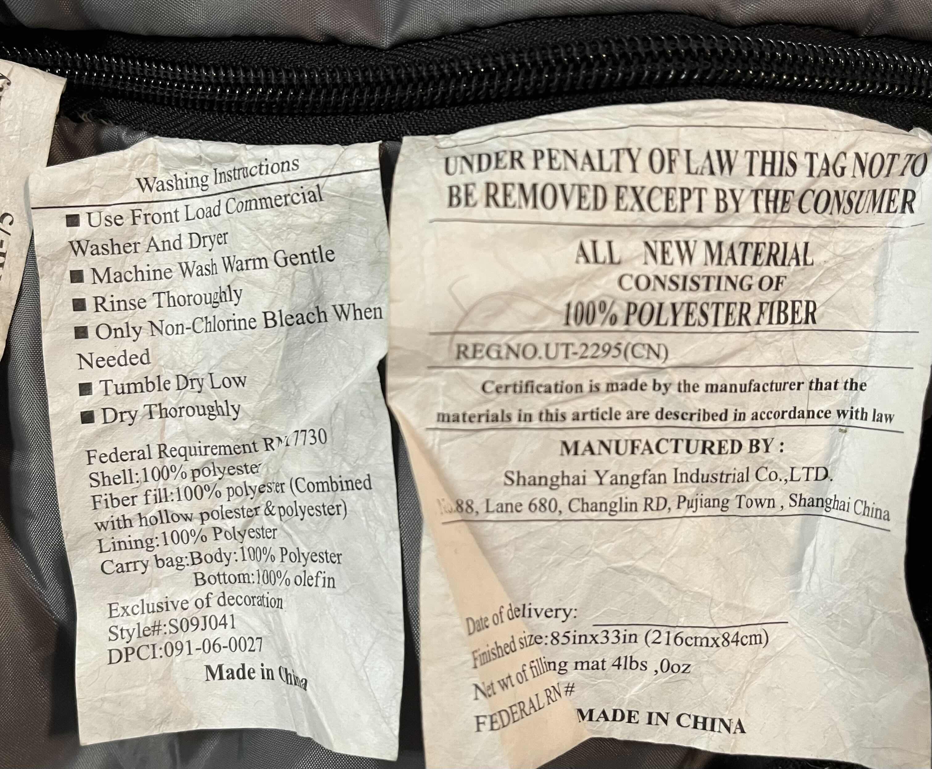 Photo 1 of EMBARK BLUE & GRAY SINGLE ADULT SLEEPING BAG 33” X 85”