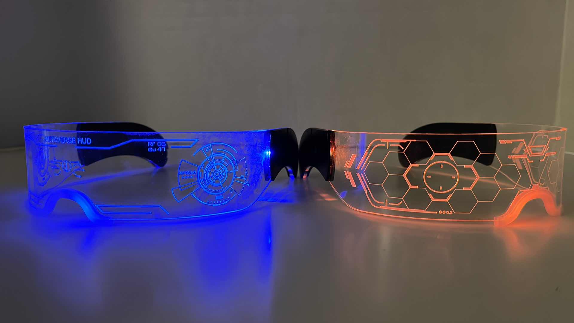 Photo 1 of TOODOO MULTI-COLOR LED LIGHT FEATURE PARTY GLASSES ADULT SIZE 4 PAIRS