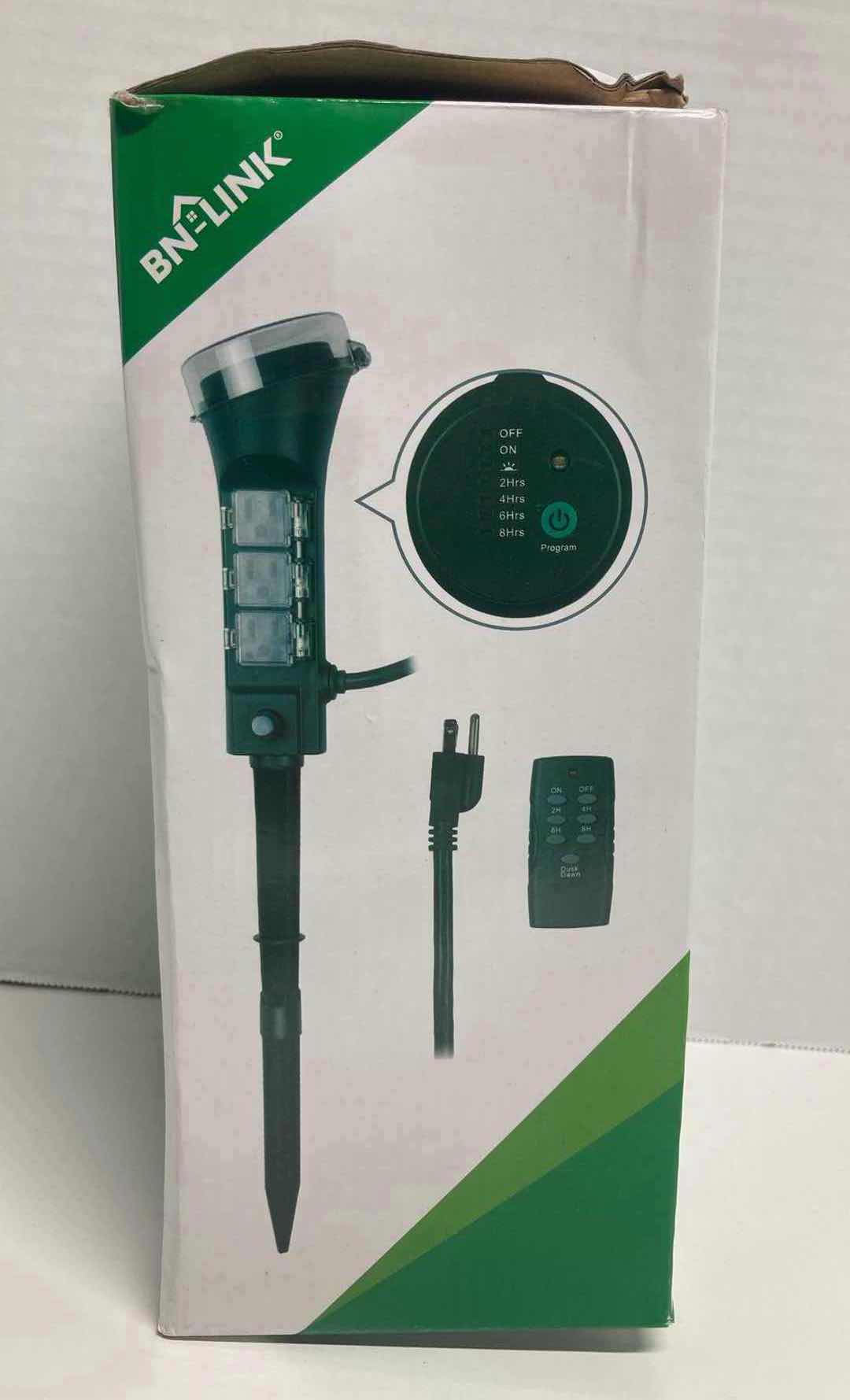 Photo 1 of BN-LINK OUTDOOR ELECTRIC STAKE TIMER 100FT REMOTE CONTROL OUTLET MODEL BNC-60/U13R