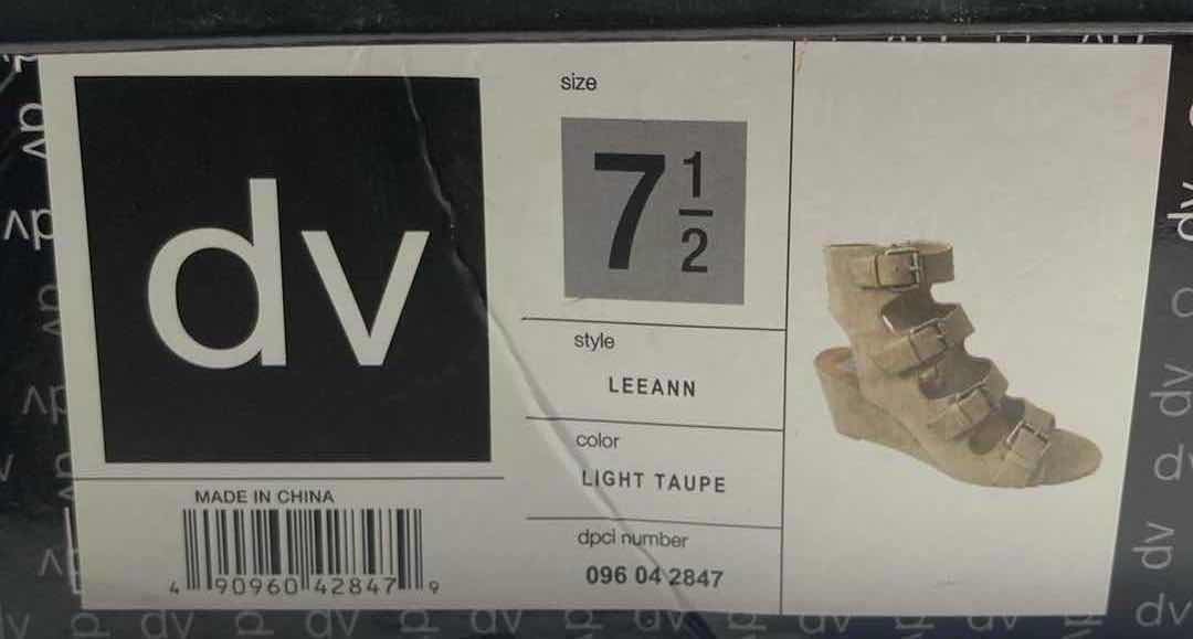 Photo 1 of DOLCE VITA LEEANN LIGHT TAUPE FAUX LEATHER SUEDE WEDGED SANDALS WOMENS SIZE 7.5