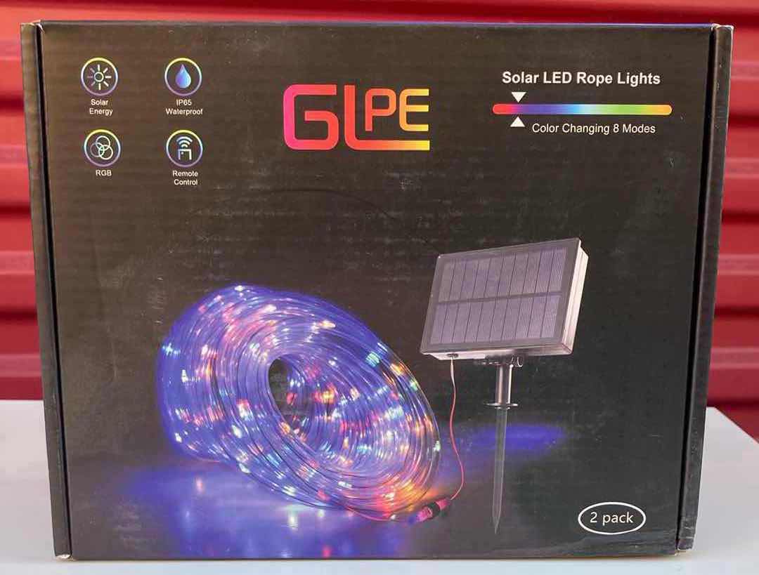 Photo 1 of GLPE SOLAR LED COLOR CHANGING WATERPROOF OUTDOOR ROPE LIGHTS (2PACK)
