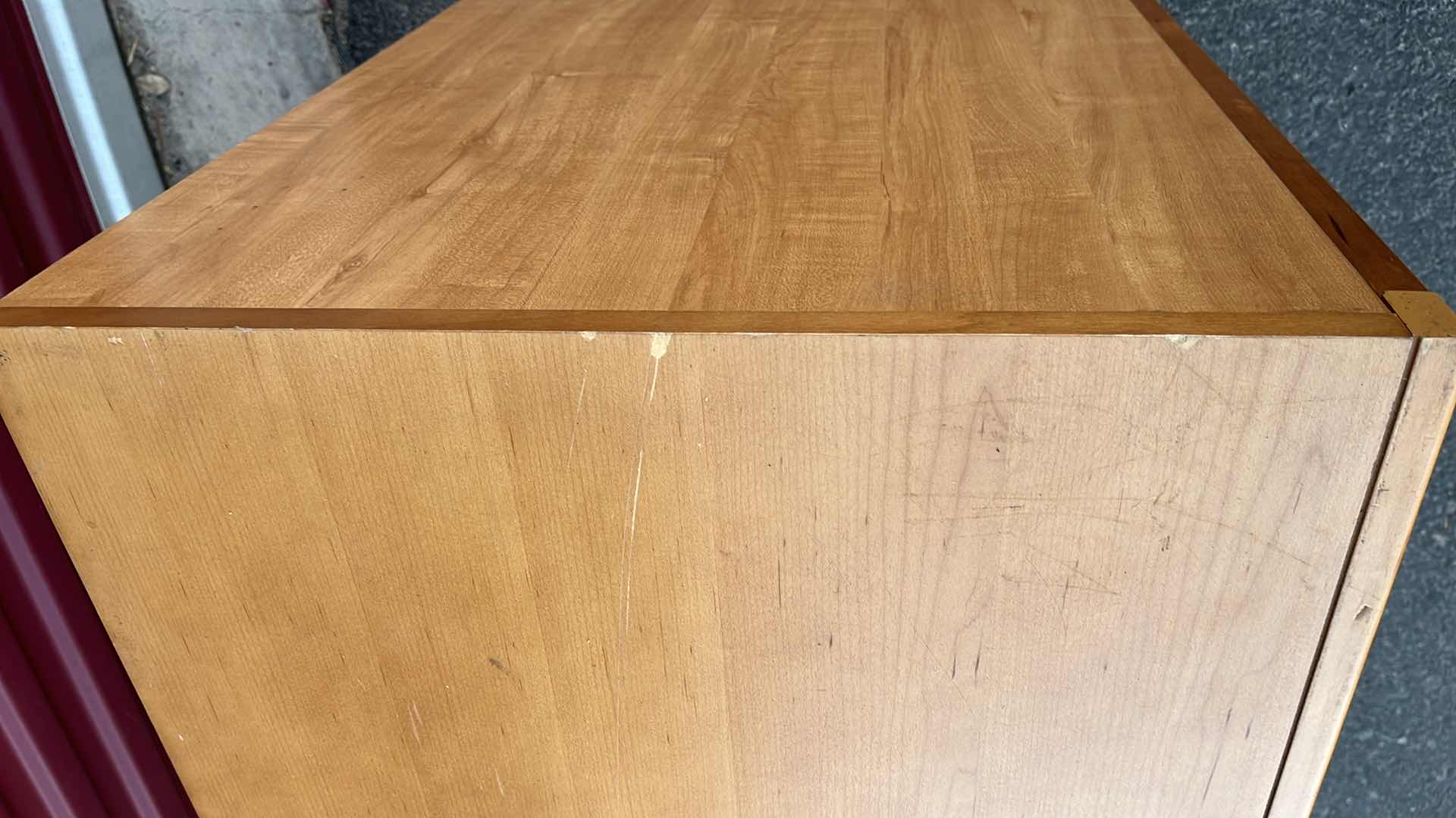 Photo 1 of EASTWOOD FURNITURE WOOD FINISH TV CONSOLE STAND 46” X 21” H26.5”