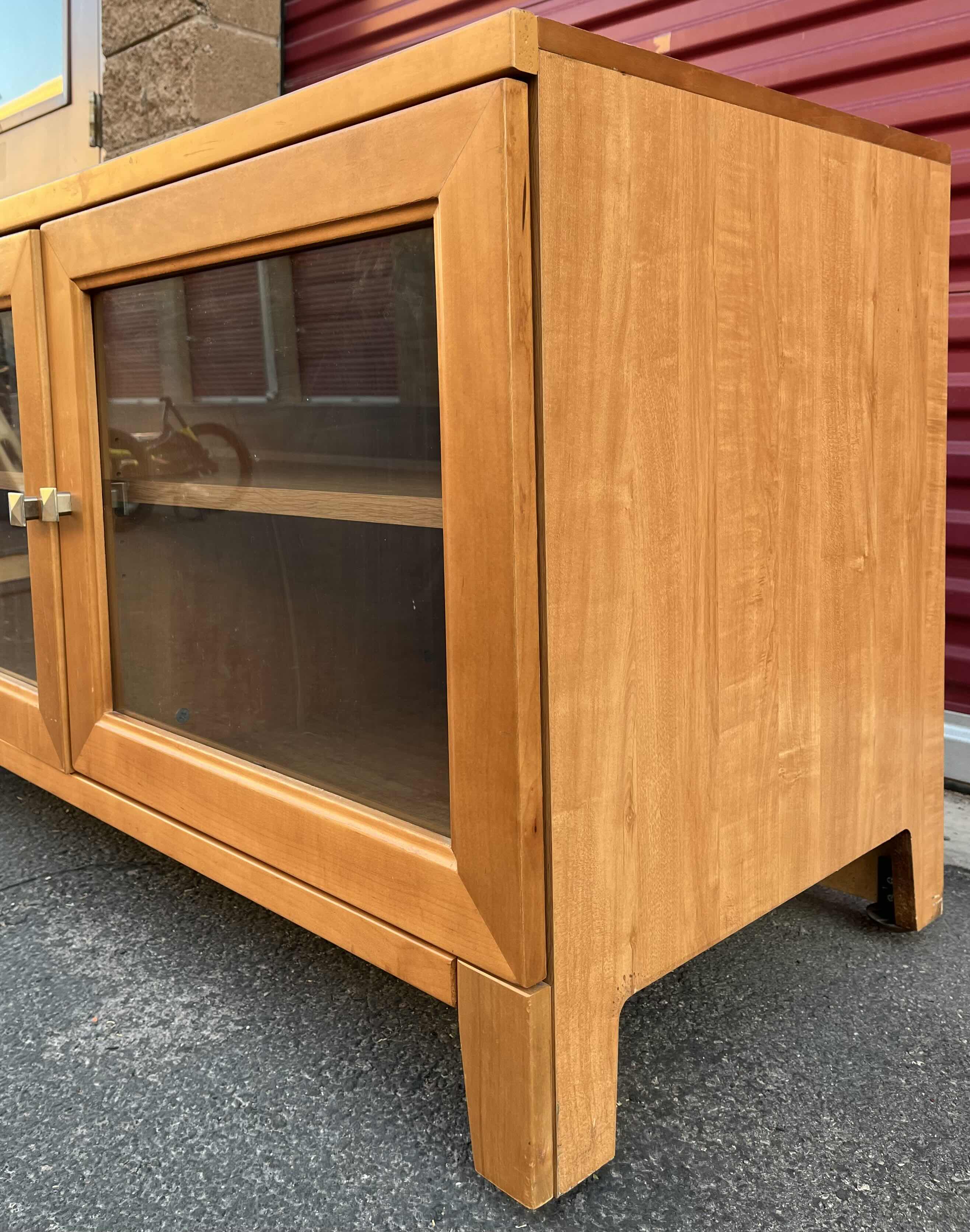 Photo 1 of EASTWOOD FURNITURE WOOD FINISH TV CONSOLE STAND 46” X 21” H26.5”