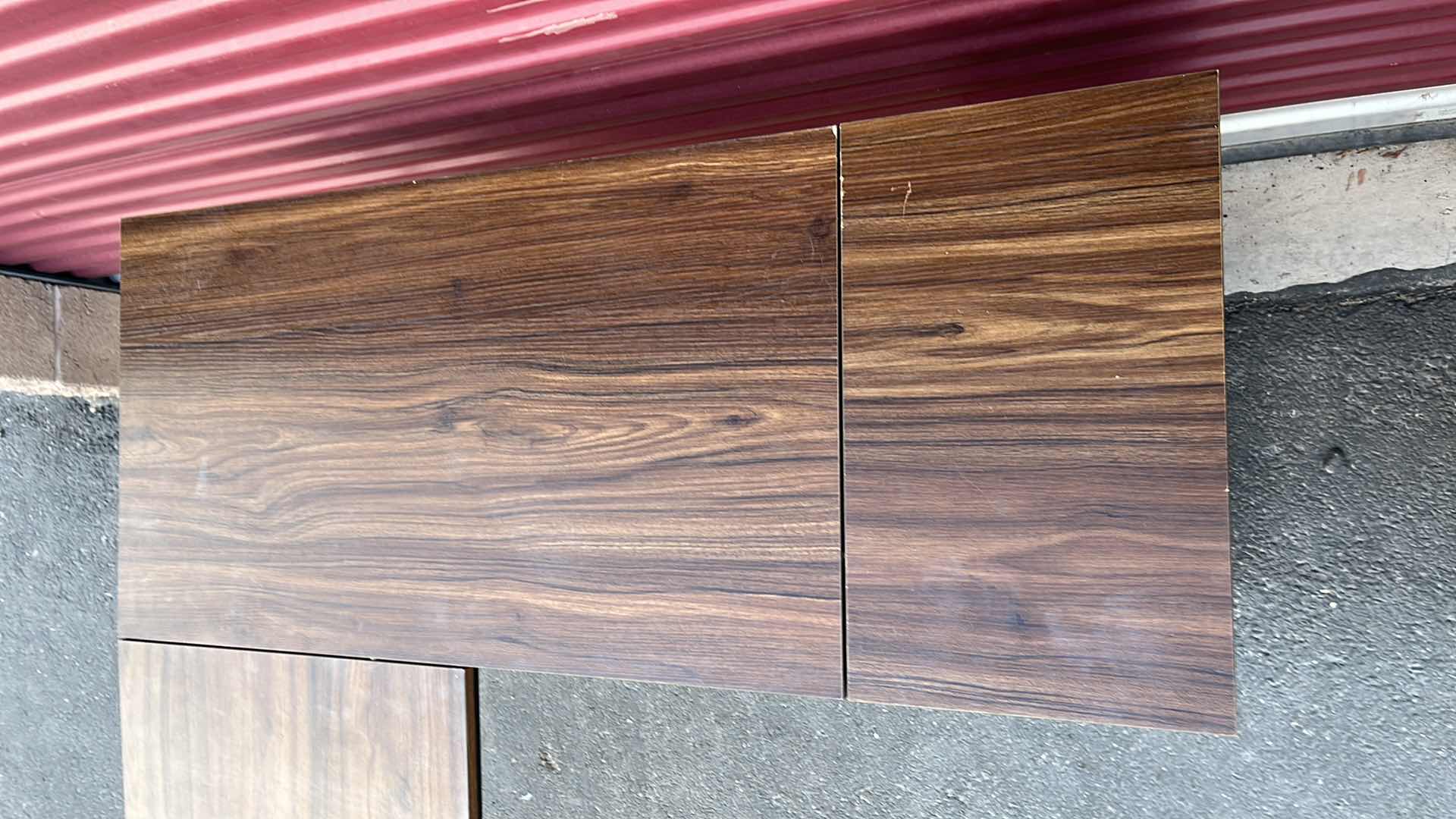 View 6 of WOOD FINISH BLACK METAL FRAME L SHAPE WORK COMPUTER DESK L47.5” X 59.25” H29.5”