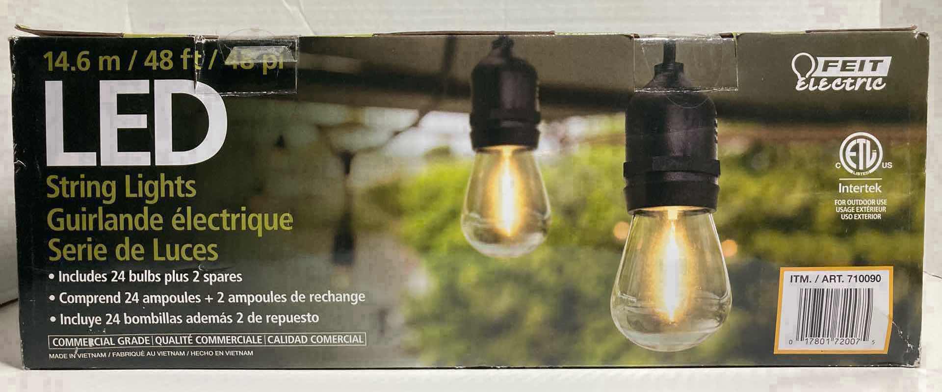 Photo 1 of FEIT ELECTRIC 48FT OUTDOOR LED STRING LIGHTS