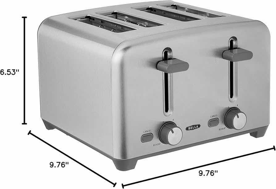 Photo 1 of BELLA STAINLESS STEEL 4-SLICE TOASTER MODEL 31131