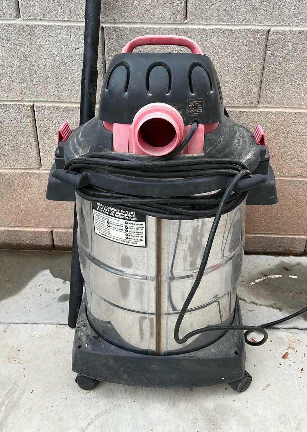 Photo 1 of SHOPVAC STAINLESS STEEL WET/DRY VACUUM 12GAL MODEL SL14-600C