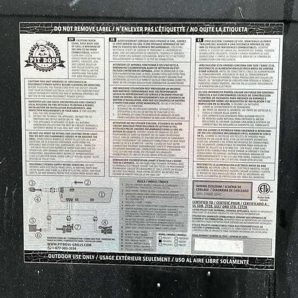 Photo 1 of PIT BOSS PRO SERIES VERTICAL BBQ SMOKER MODEL PBV4PS1