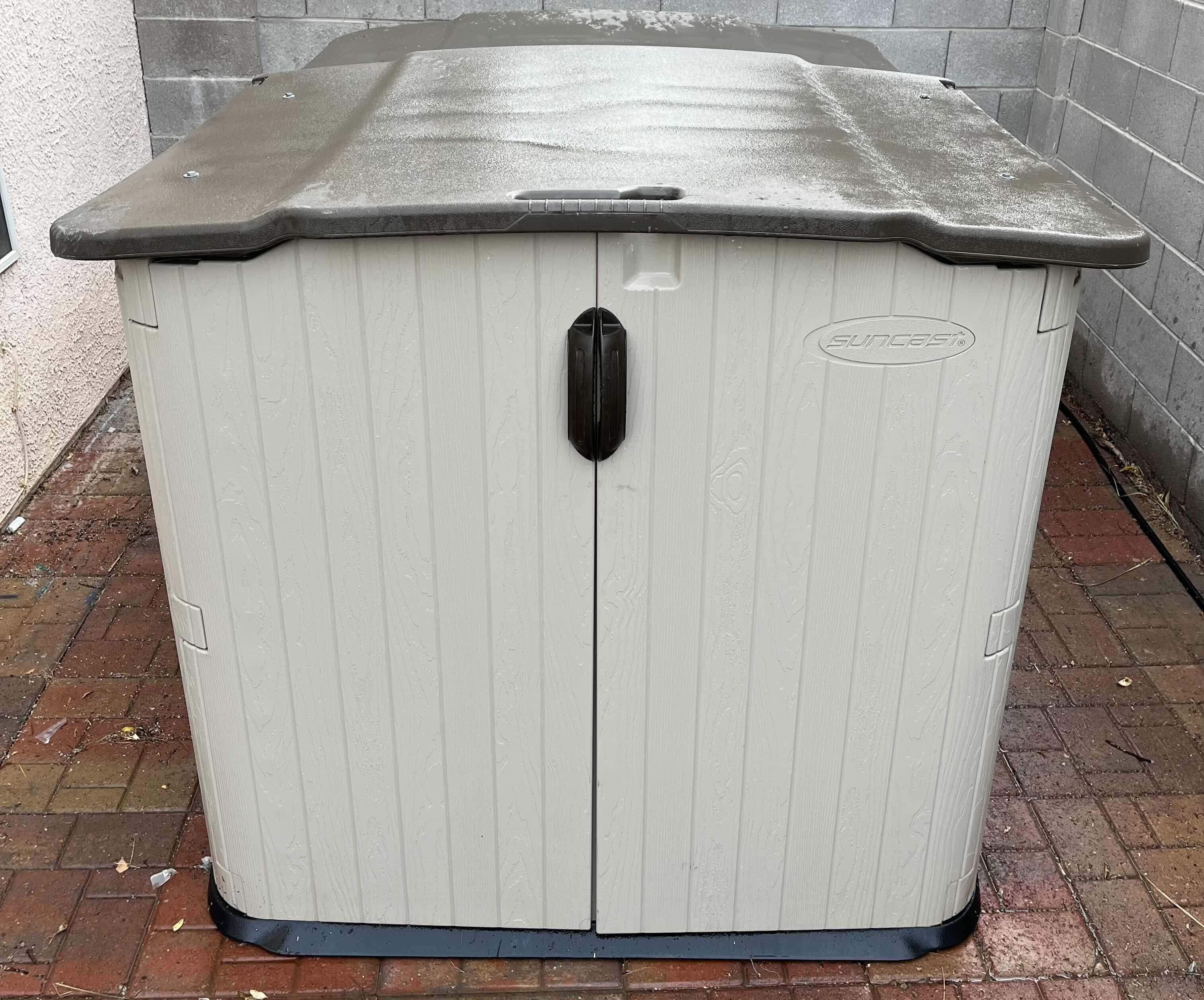 Photo 1 of SUNCAST OUTDOOR POLYURETHANE STORAGE SHED 57.5” X 81” H52.25”