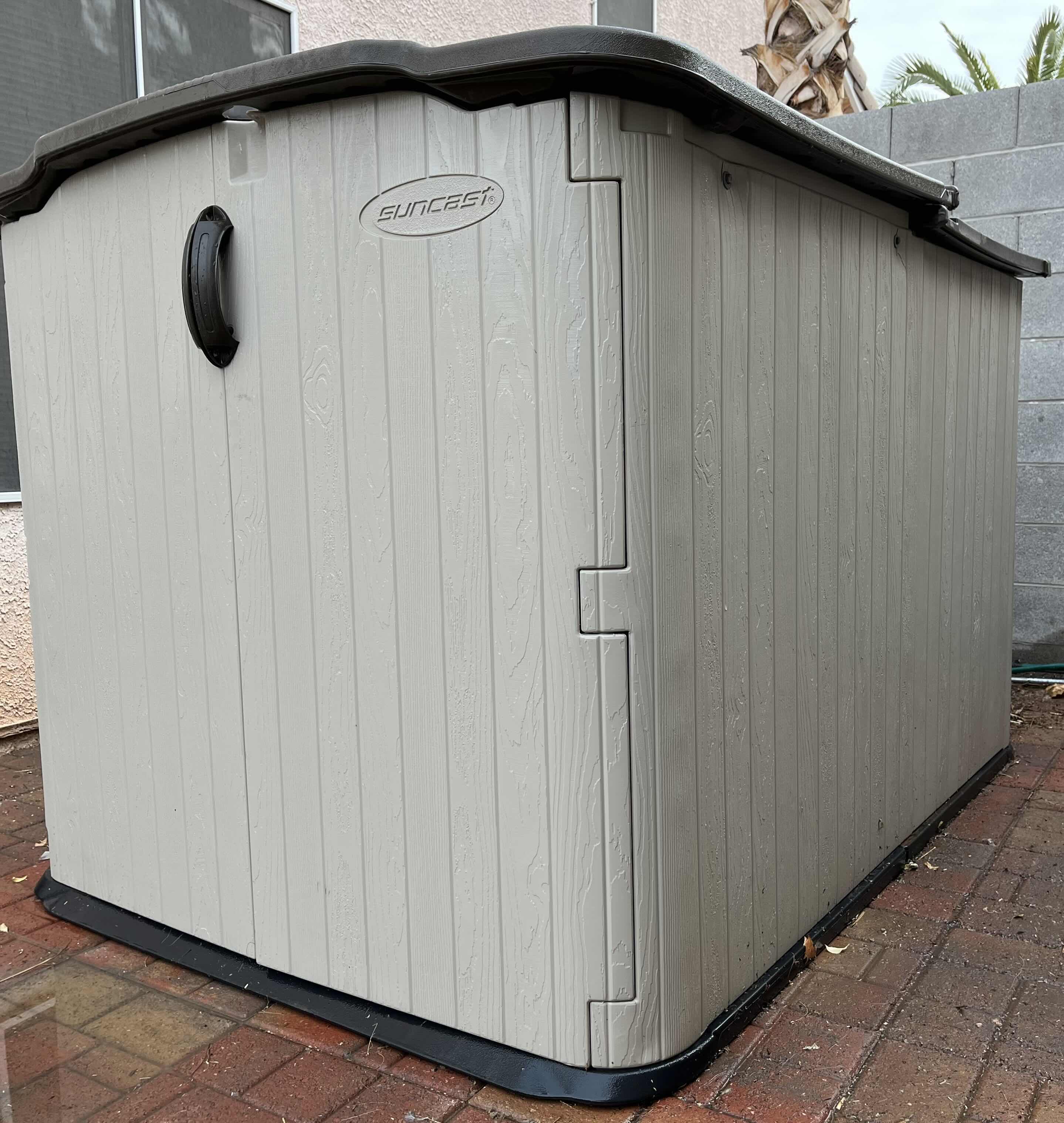 Photo 1 of SUNCAST OUTDOOR POLYURETHANE STORAGE SHED 57.5” X 81” H52.25”