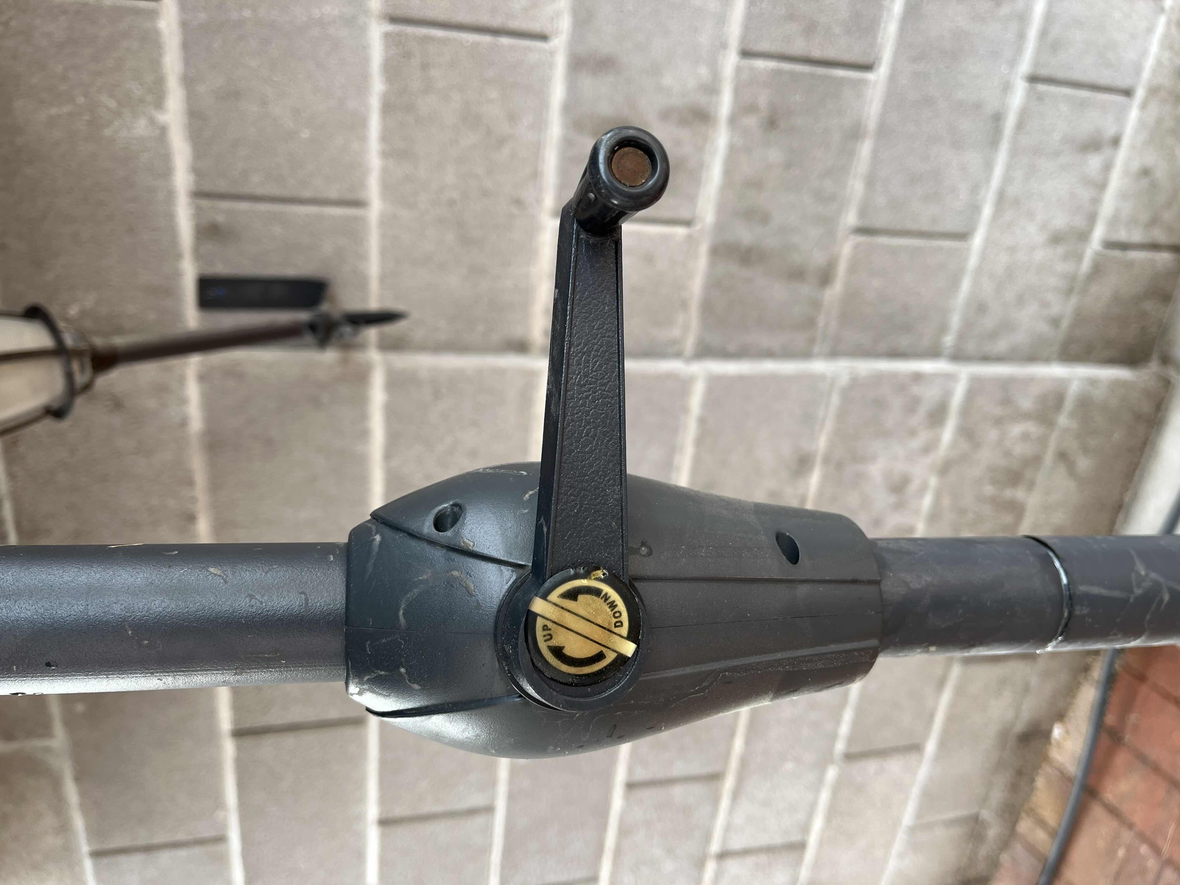 Photo 1 of DARK BLUE PATIO UMBRELLA W ROLLING UMBRELLA STAND 116” X 110”