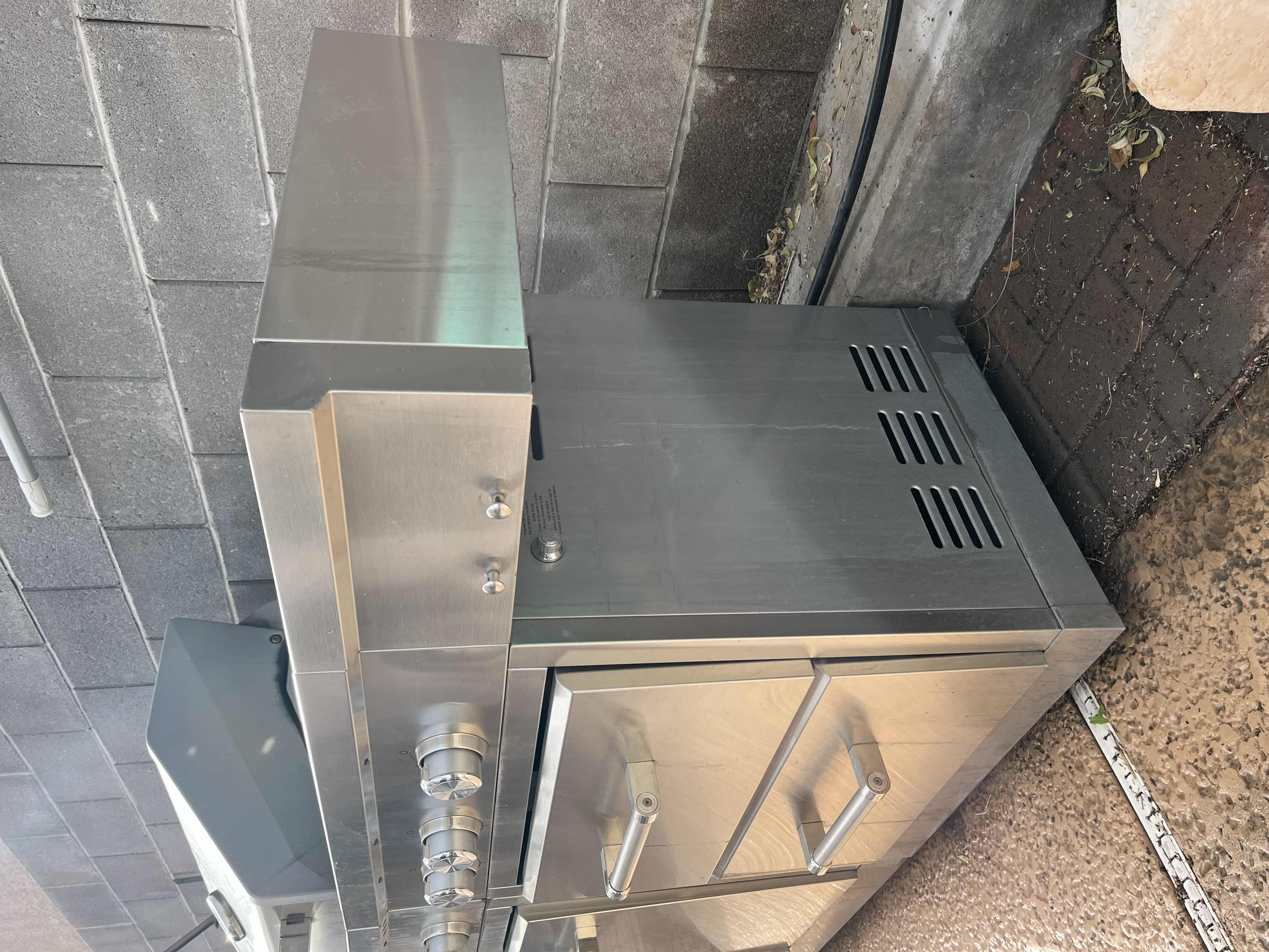 Photo 1 of KITCHEN AID STAINLESS STEEL PROPANE GRILL BBQ W SIDE BURNERS & UTENSILS MODEL 720-0990C