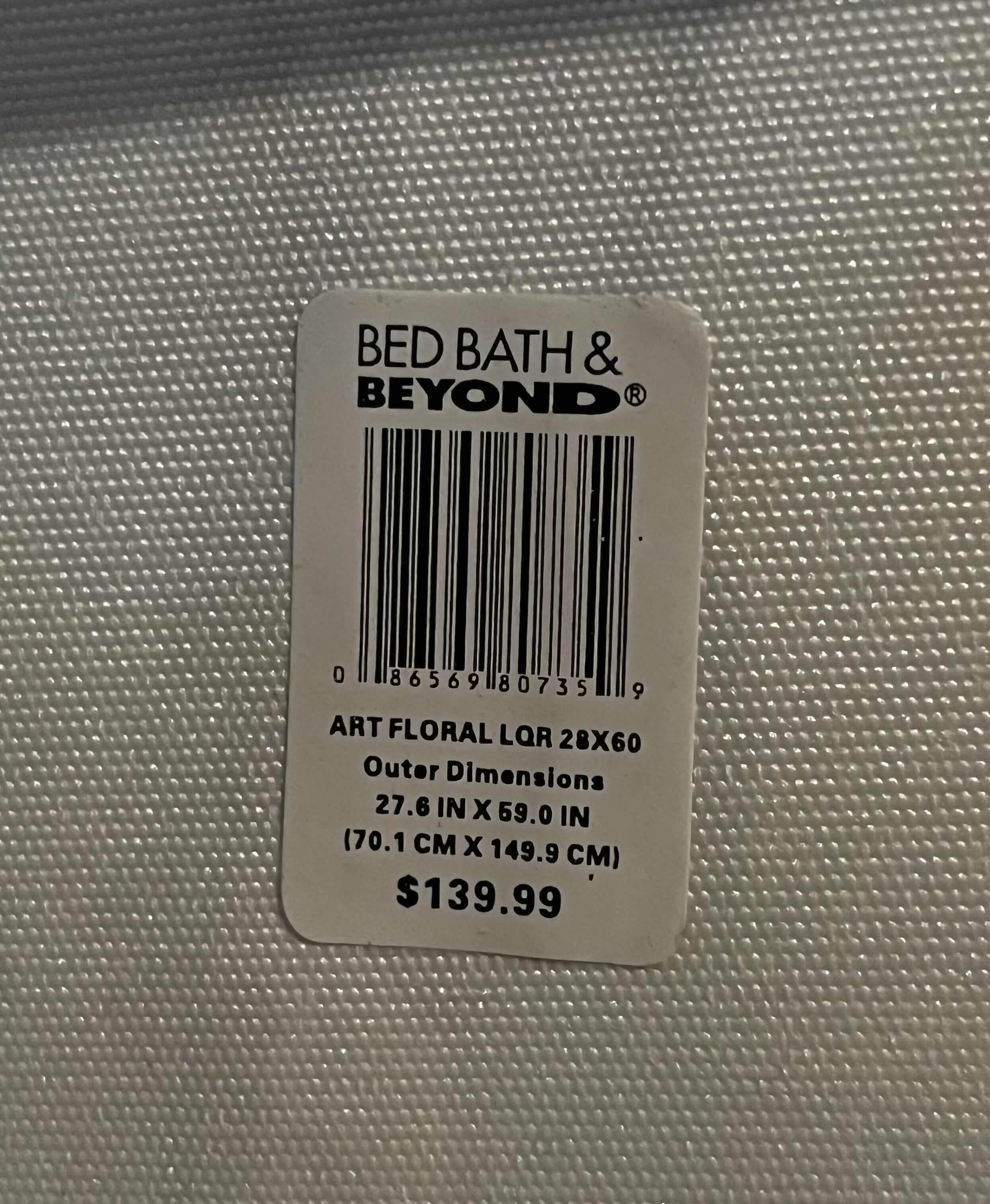 Photo 1 of BED BATH & BEYOND ART FLORAL VINYL CANVAS ARTWORK 59” X 27.6”