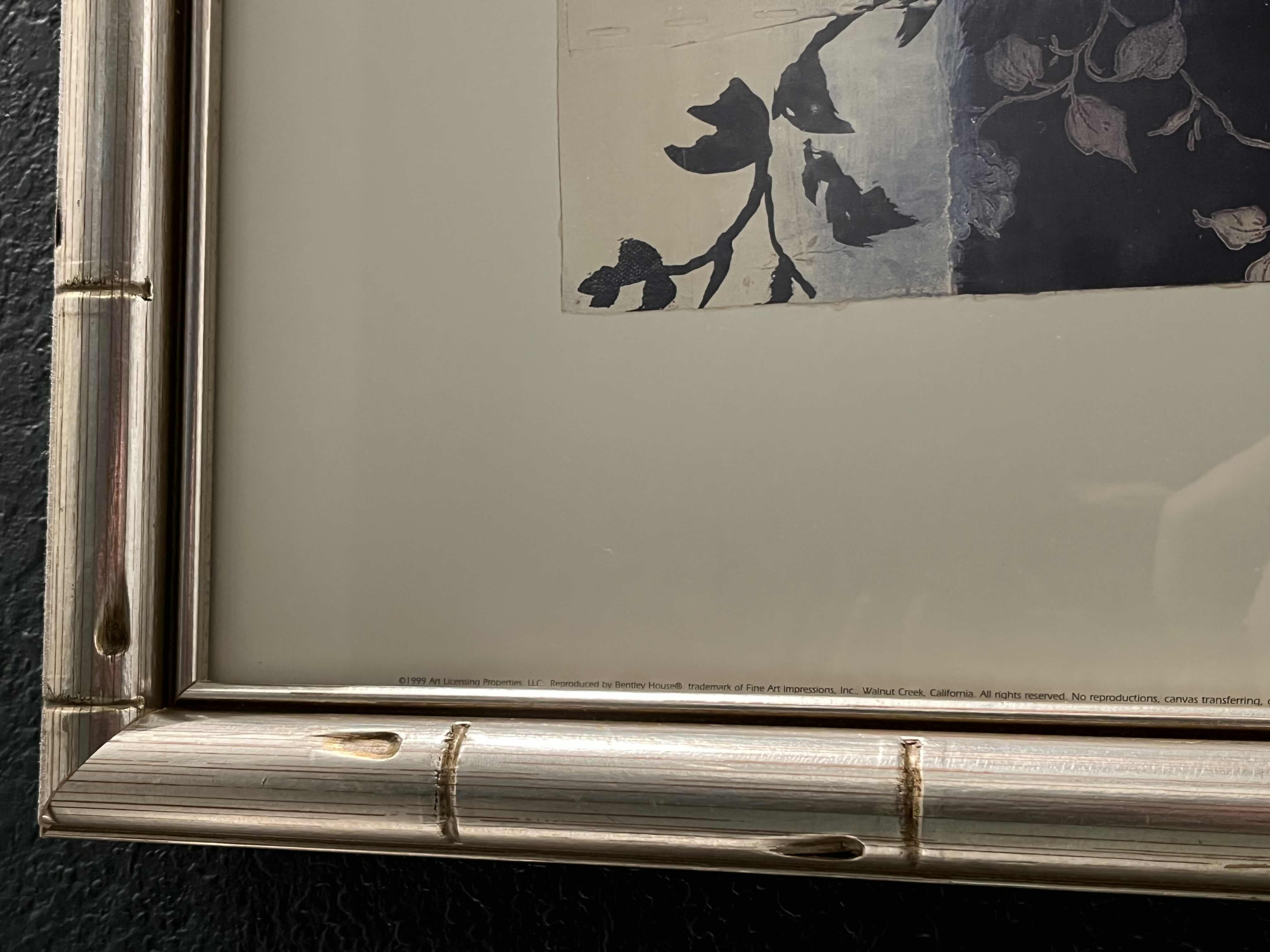 Photo 1 of BLACK ROSE FRAMED ARTWORK SIGNED BY MATSHOKA 22” X 20”