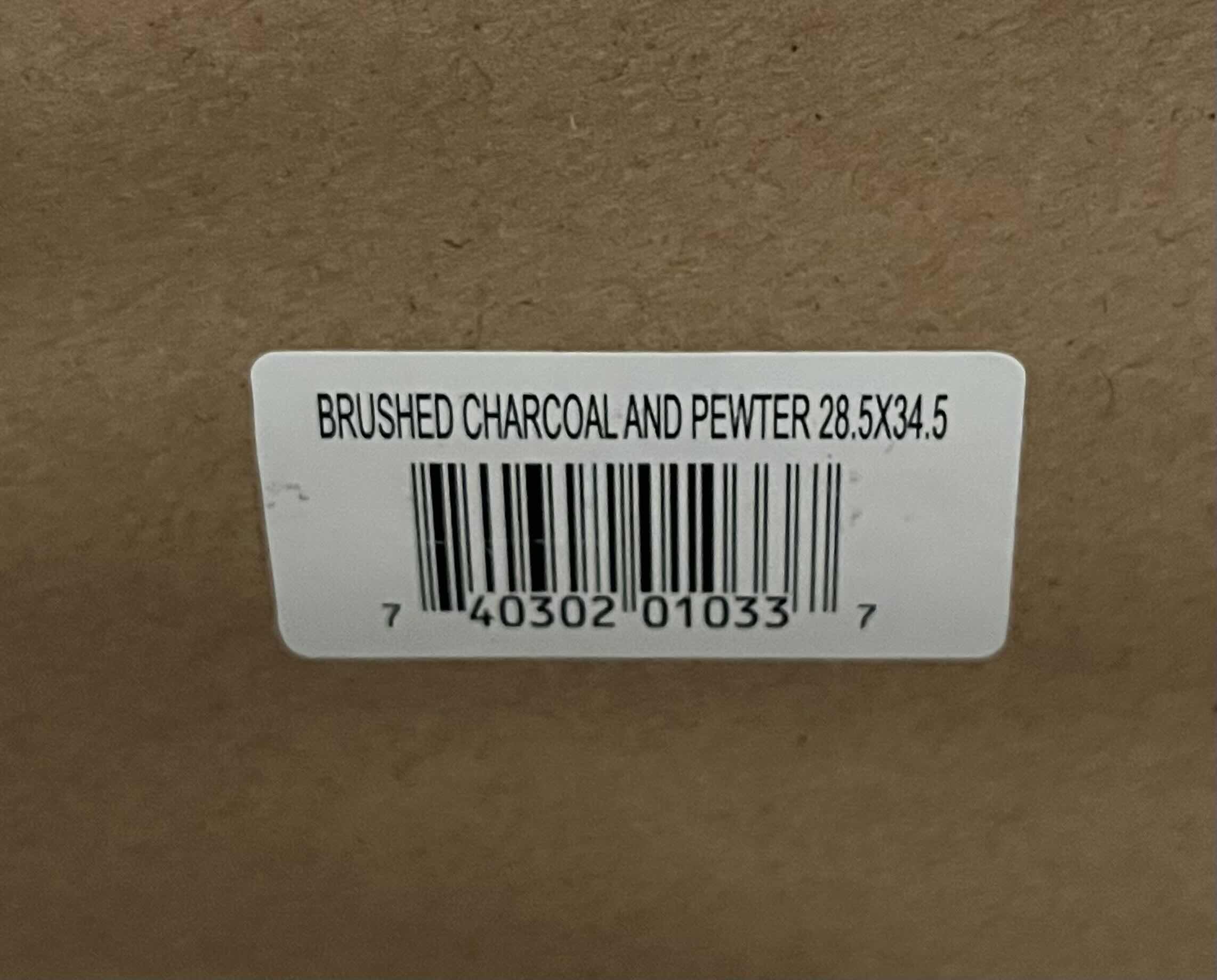 Photo 1 of BRUSHED CHARCOAL & PEWTER FINISH RECTANGLE FRAMED MIRROR 28.5” X 34.5”