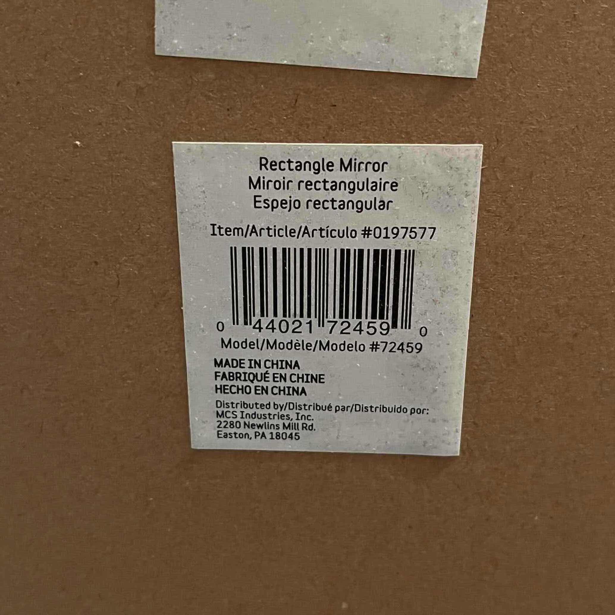 Photo 1 of MCS INDUSTRIES DARK BROWN FINISH RECTANGLE FRAMED MIRROR 21.25” X 27.25”