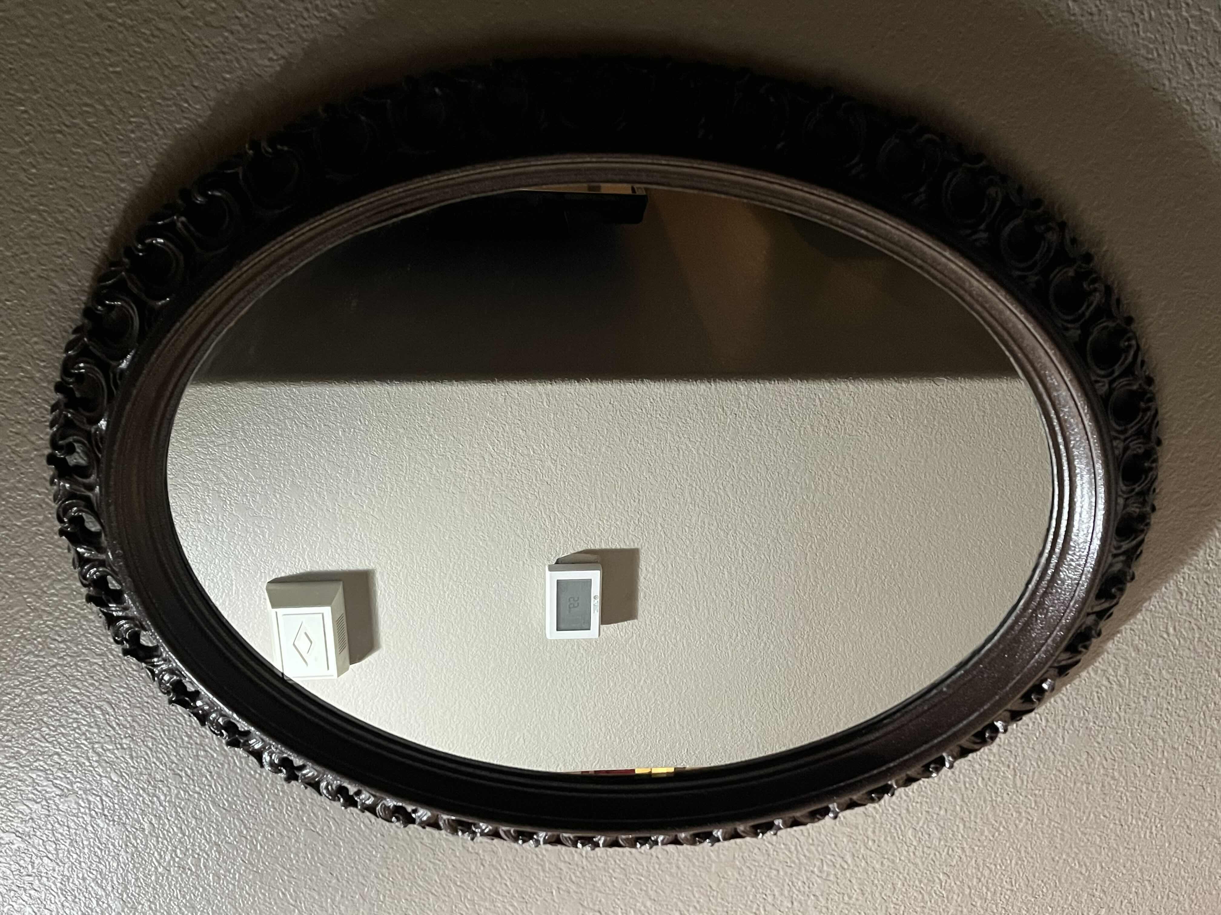 Photo 1 of DARK BROWN RESIN FRAMED OBLONG MIRROR 27” X 33”