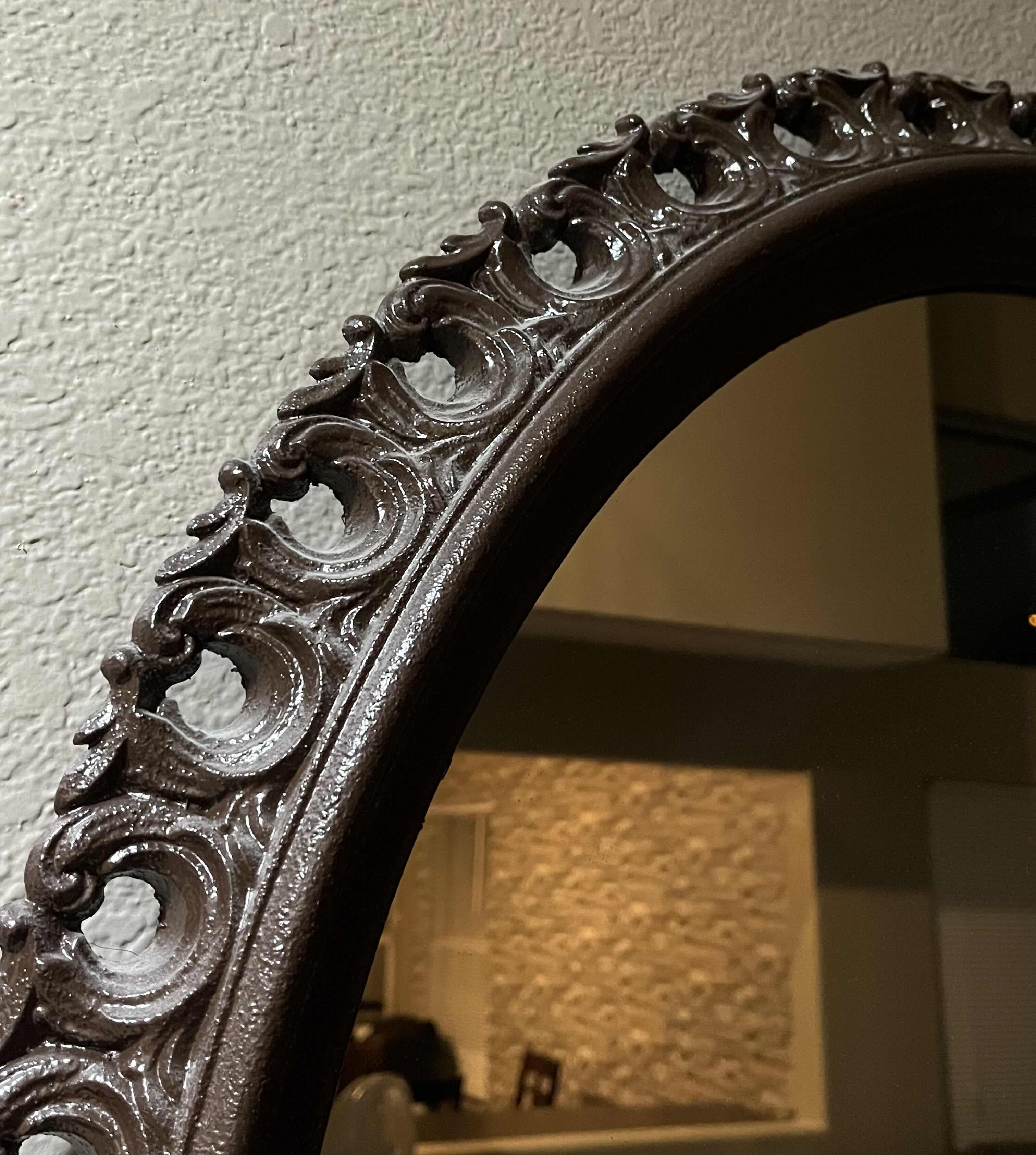 Photo 1 of DARK BROWN RESIN FRAMED OBLONG MIRROR 27” X 33”