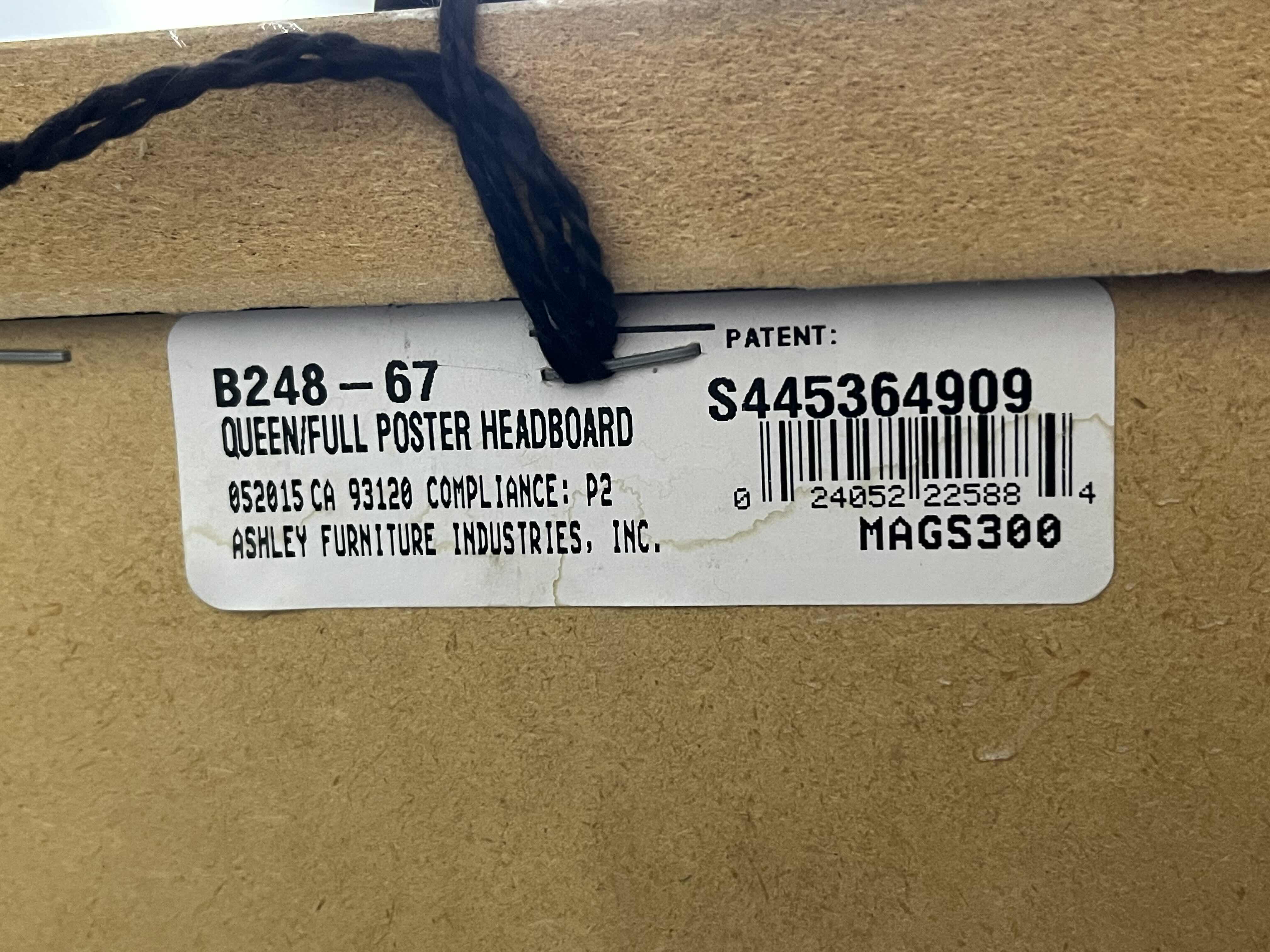 Photo 1 of ASHLEY FURNITURE ZELEN QUEEN SIZE PANEL BED SET W BEDDING, WALKER FURNITURE PILLOW TOP MATTRESS & BOX SPRING