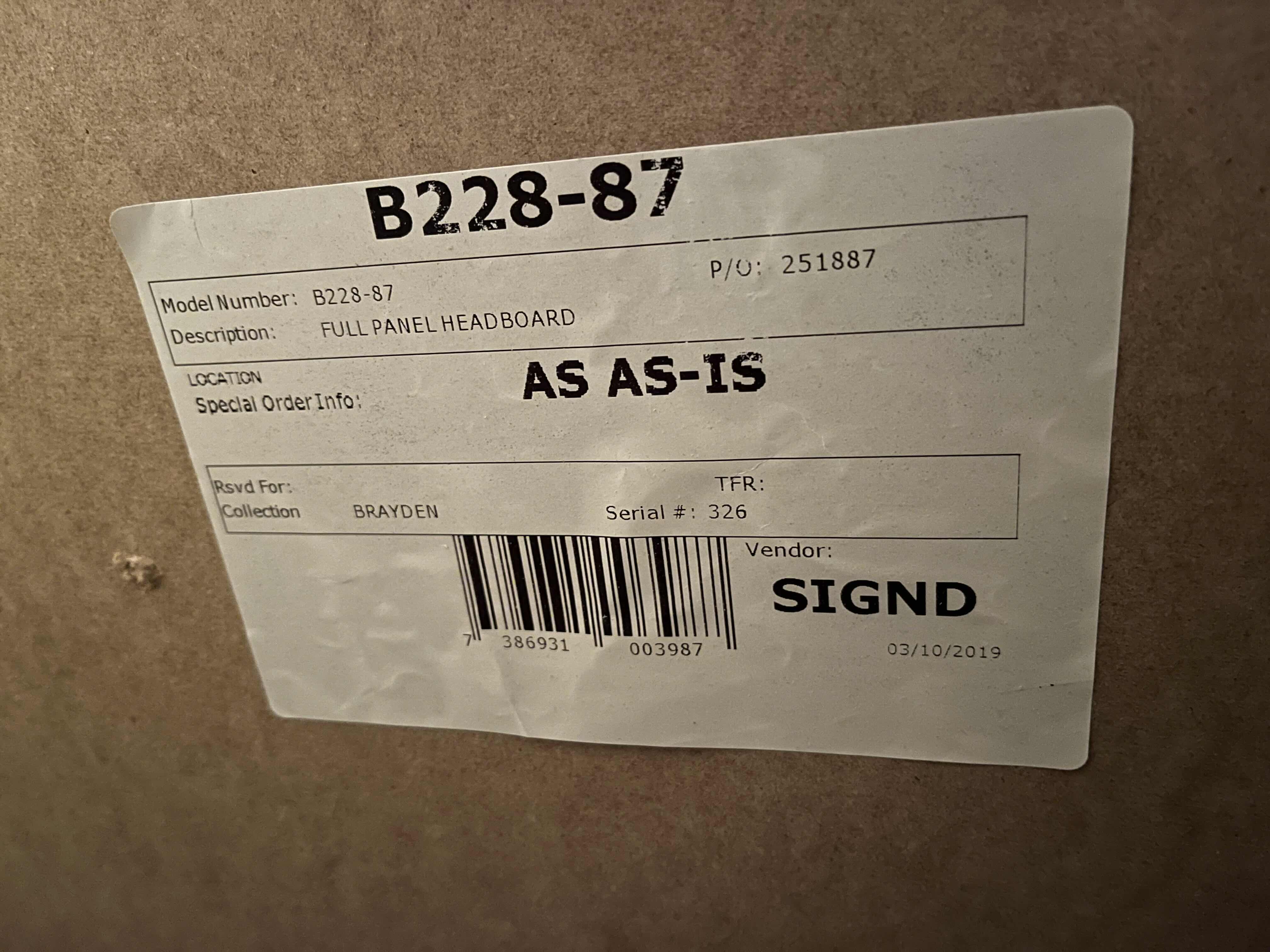 Photo 1 of ASHLEYS BARCHAN FULL SIZE PANEL BED FRAME W 2 DRAWER STORAGE & BEDDING