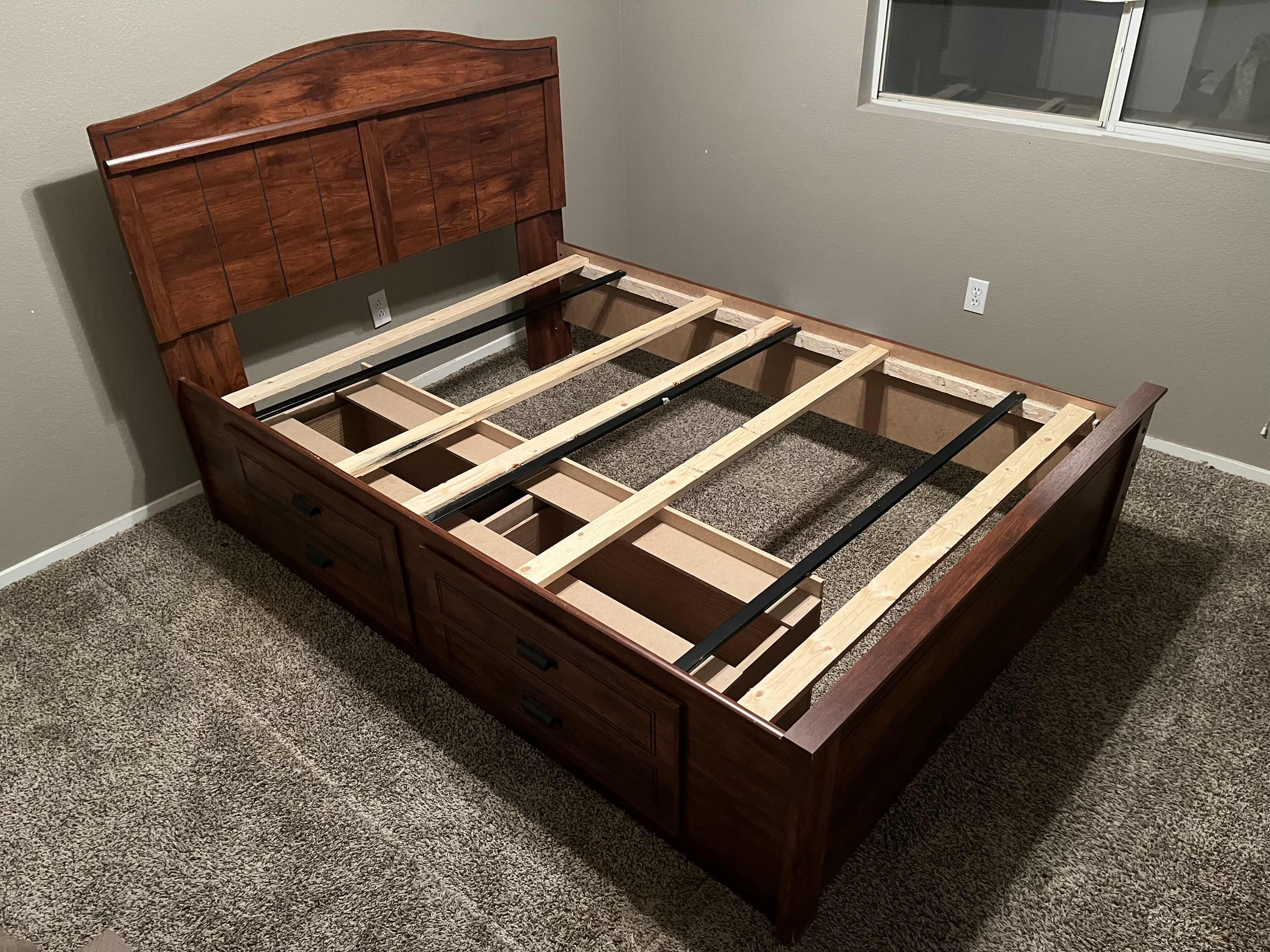 Photo 1 of ASHLEYS BARCHAN FULL SIZE PANEL BED FRAME W 2 DRAWER STORAGE & BEDDING