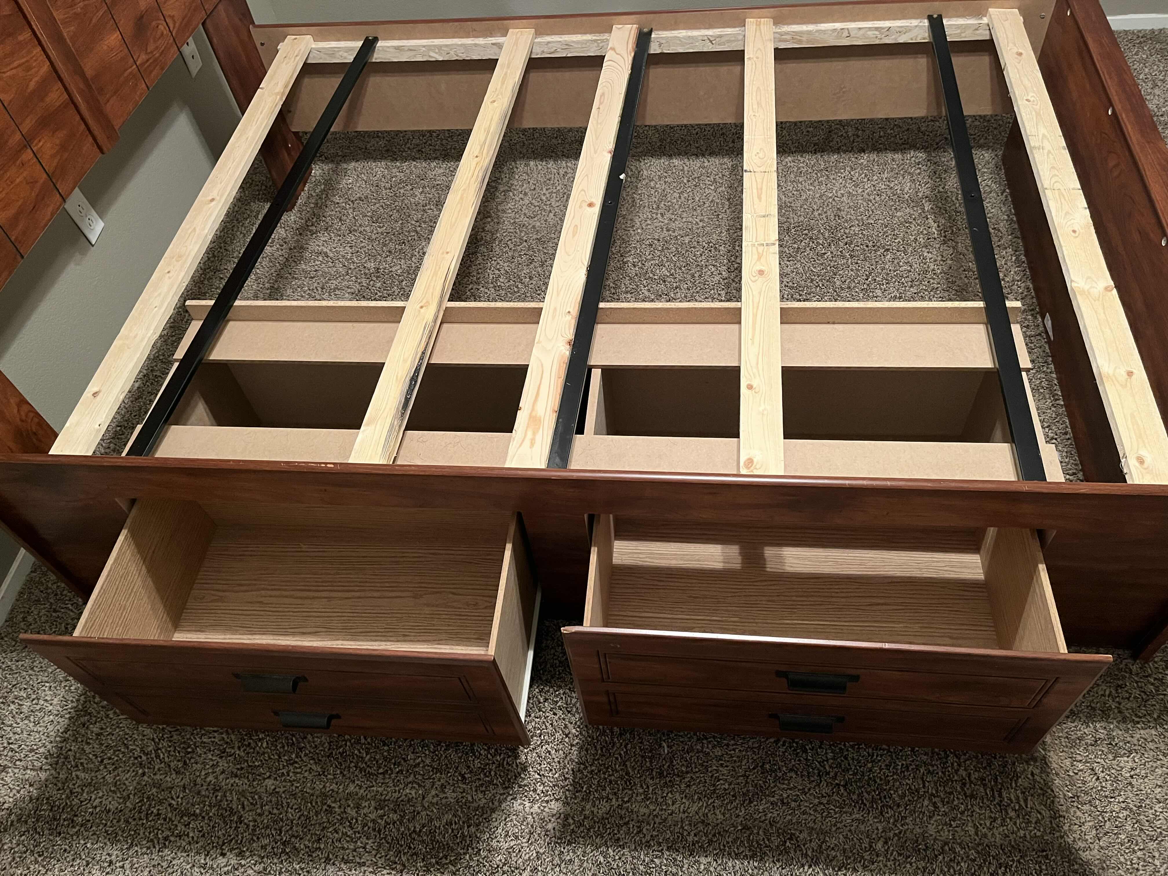 Photo 1 of ASHLEYS BARCHAN FULL SIZE PANEL BED FRAME W 2 DRAWER STORAGE & BEDDING