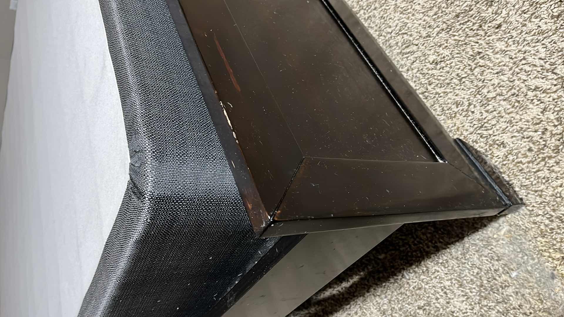 Photo 1 of COASTER FINE FURNITURE DARK ESPRESSO FINISH QUEEN BED FRAME W BOX SPRING & BEDDING